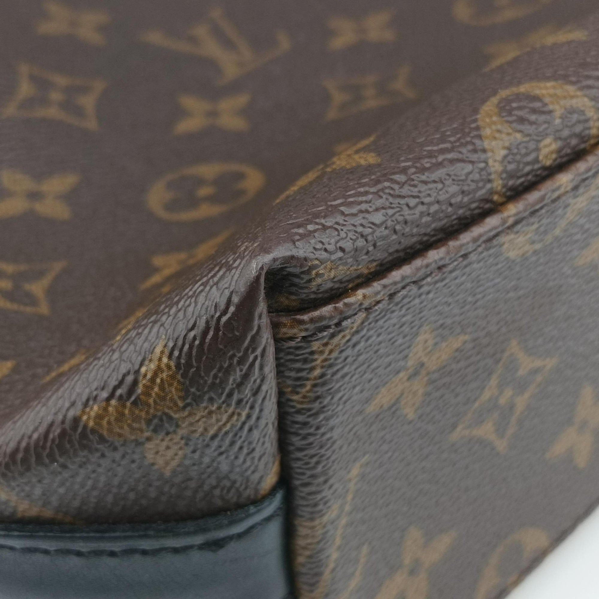 Pre-owned Louis Vuitton KITAN Brown×black Monogram Macassar M40388 shoulderbag | stylenewstar