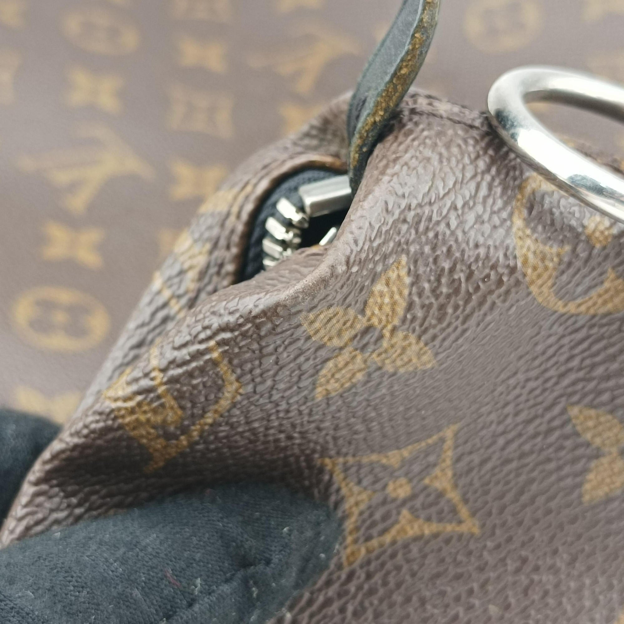 Pre-owned Louis Vuitton KITAN Brown×black Monogram Macassar M40388 shoulderbag | stylenewstar
