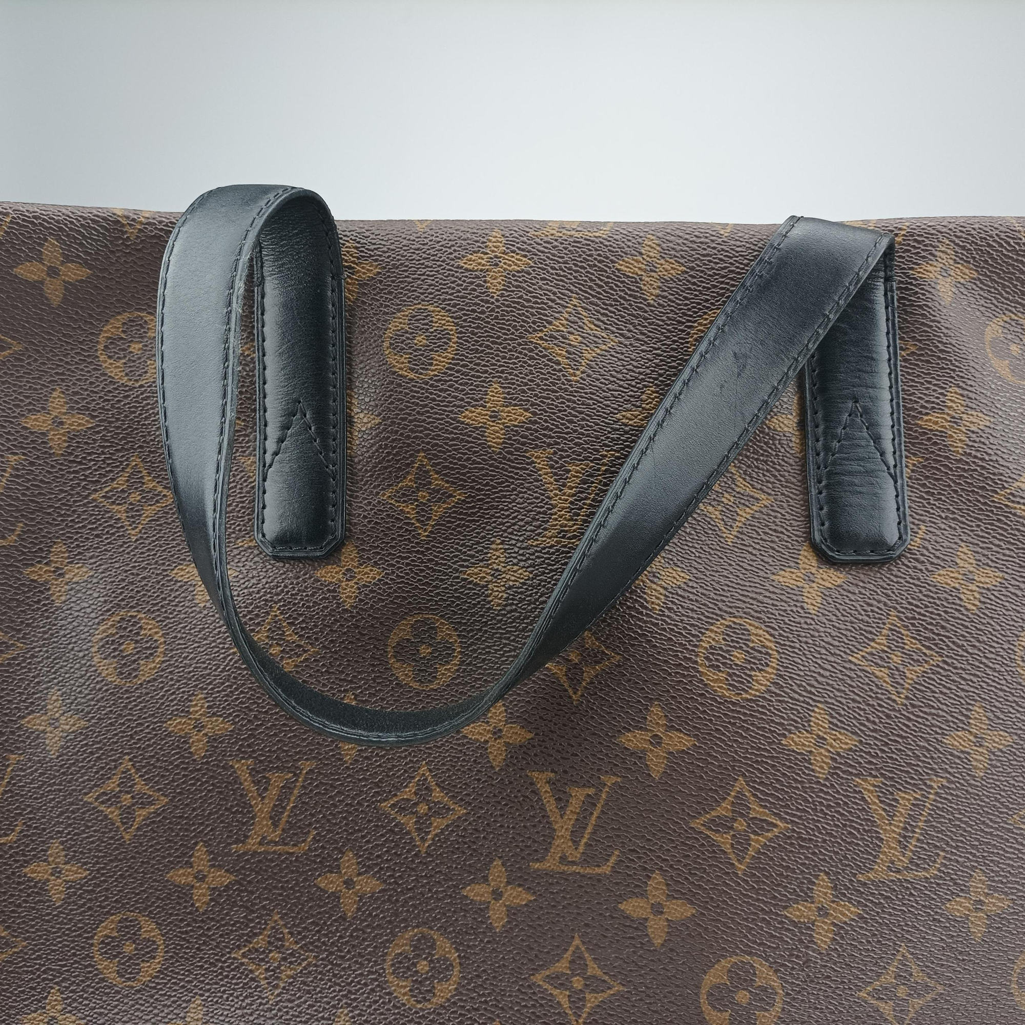Pre-owned Louis Vuitton KITAN Brown×black Monogram Macassar M40388 shoulderbag | stylenewstar