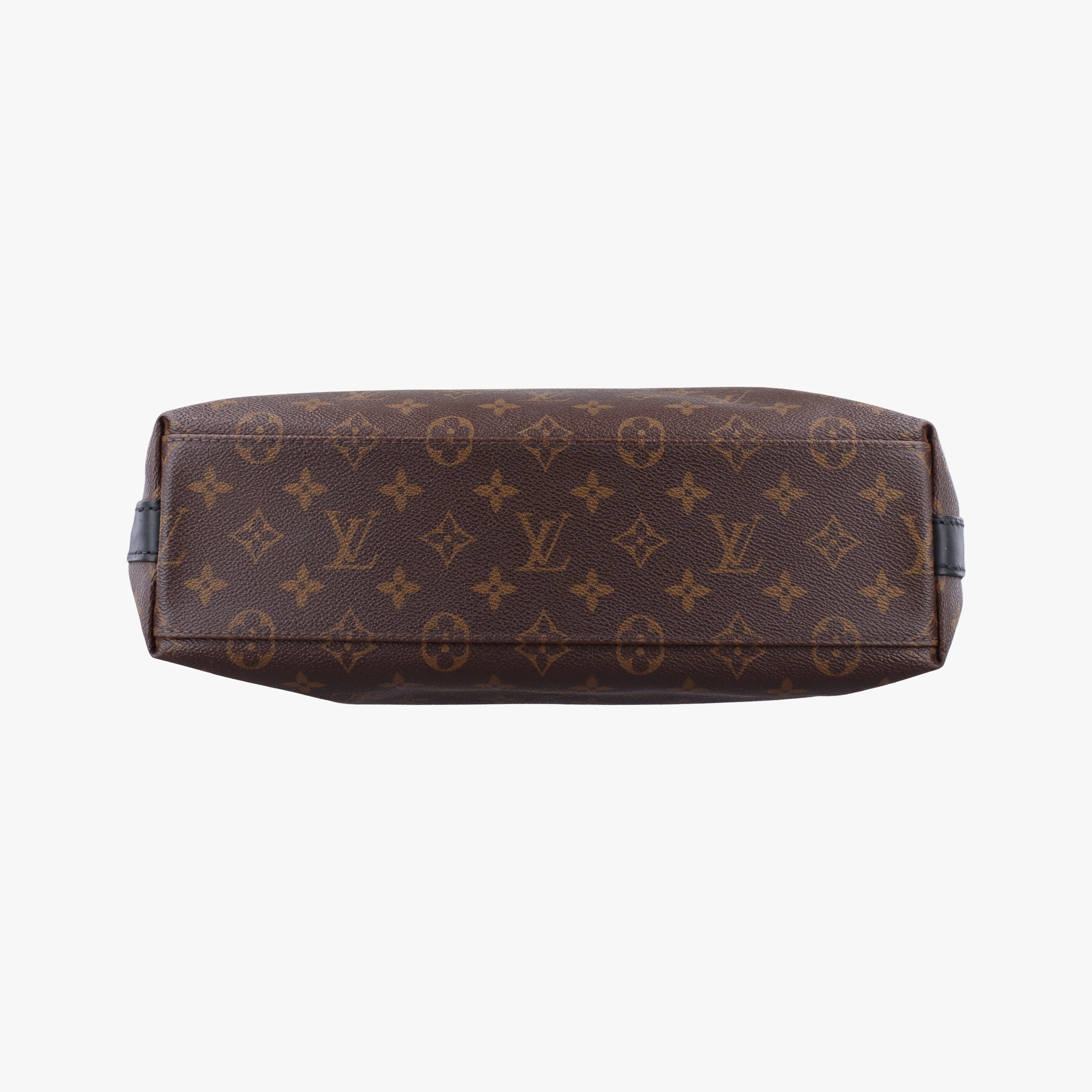 Pre-owned Louis Vuitton KITAN Brown×black Monogram Macassar M40388 shoulderbag | stylenewstar