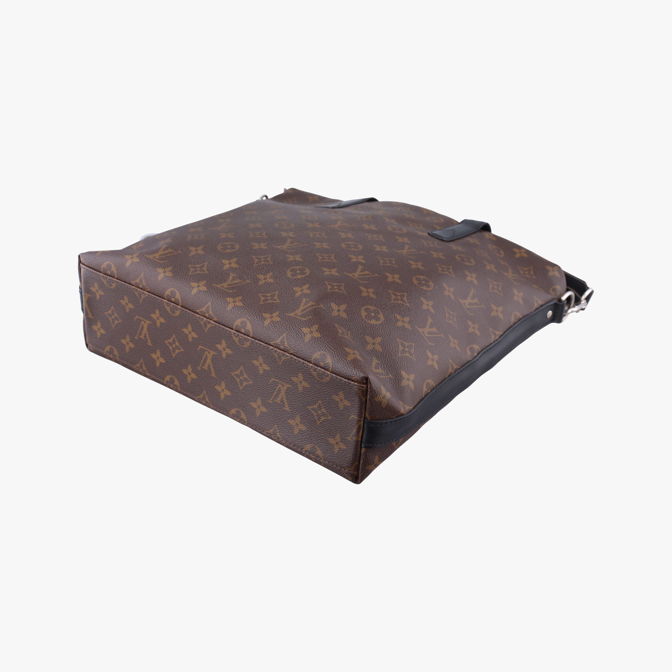 Pre-owned Louis Vuitton KITAN Brown×black Monogram Macassar M40388 shoulderbag | stylenewstar