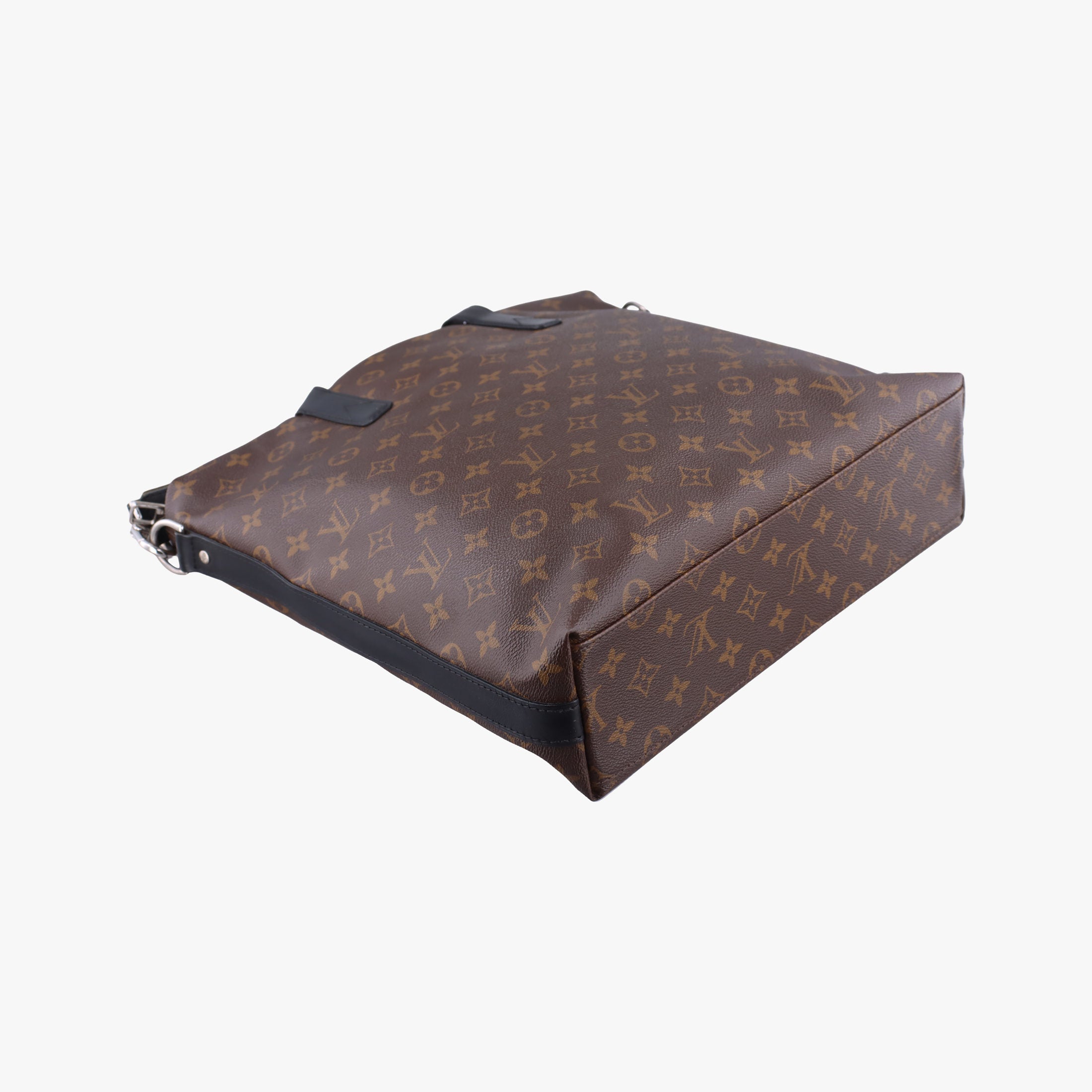 Pre-owned Louis Vuitton KITAN Brown×black Monogram Macassar M40388 shoulderbag | stylenewstar