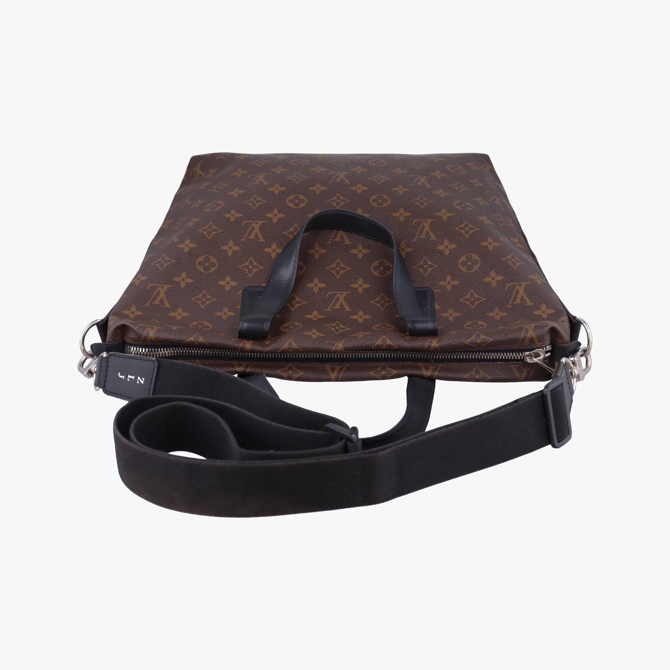 Pre-owned Louis Vuitton KITAN Brown×black Monogram Macassar M40388 shoulderbag | stylenewstar