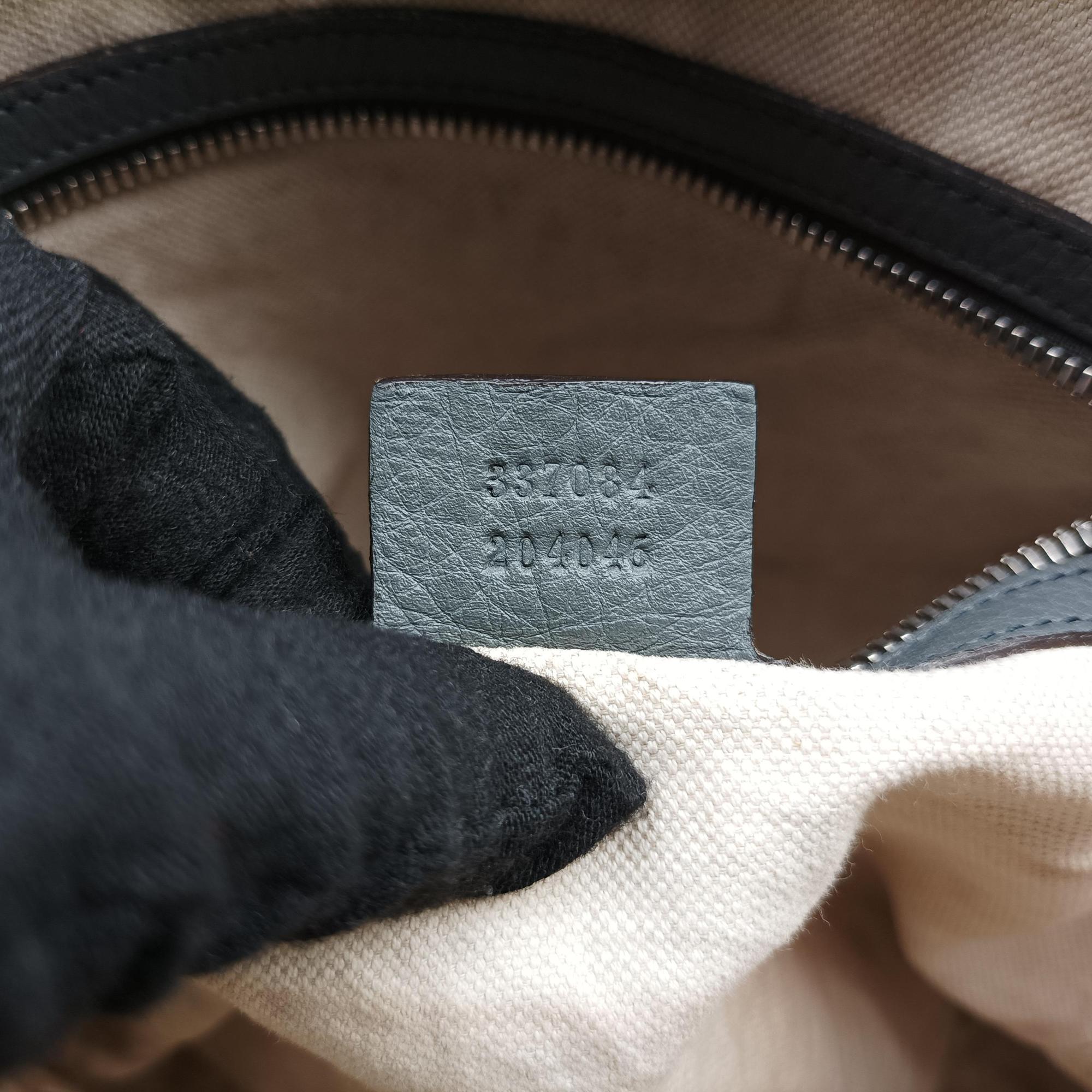 Pre-owned Gucci Interlocking G Logo Soho Messenger Grey Leather 337084 shoulderbag | stylenewstar
