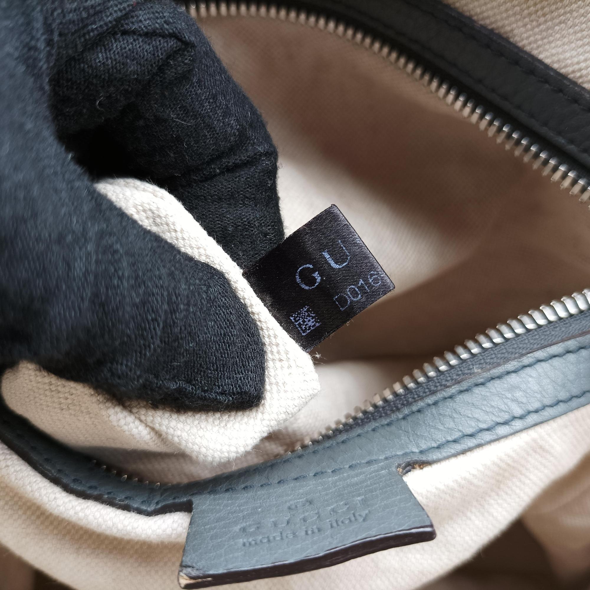 Pre-owned Gucci Interlocking G Logo Soho Messenger Grey Leather 337084 shoulderbag | stylenewstar