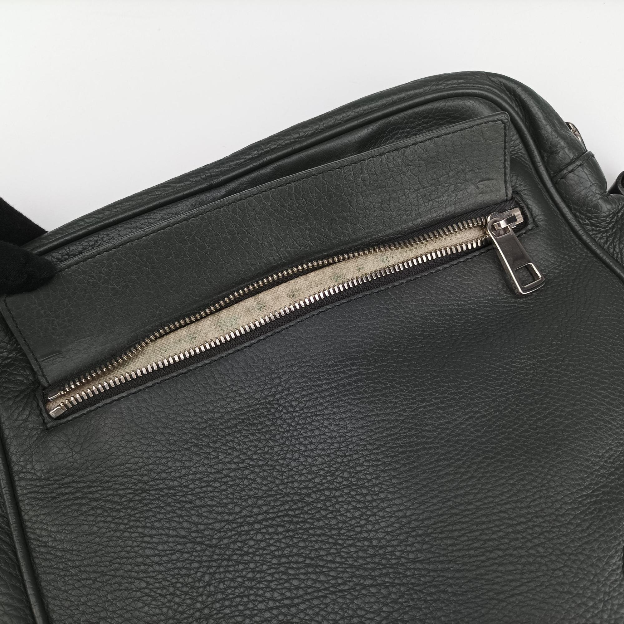Pre-owned Gucci Interlocking G Logo Soho Messenger Grey Leather 337084 shoulderbag | stylenewstar