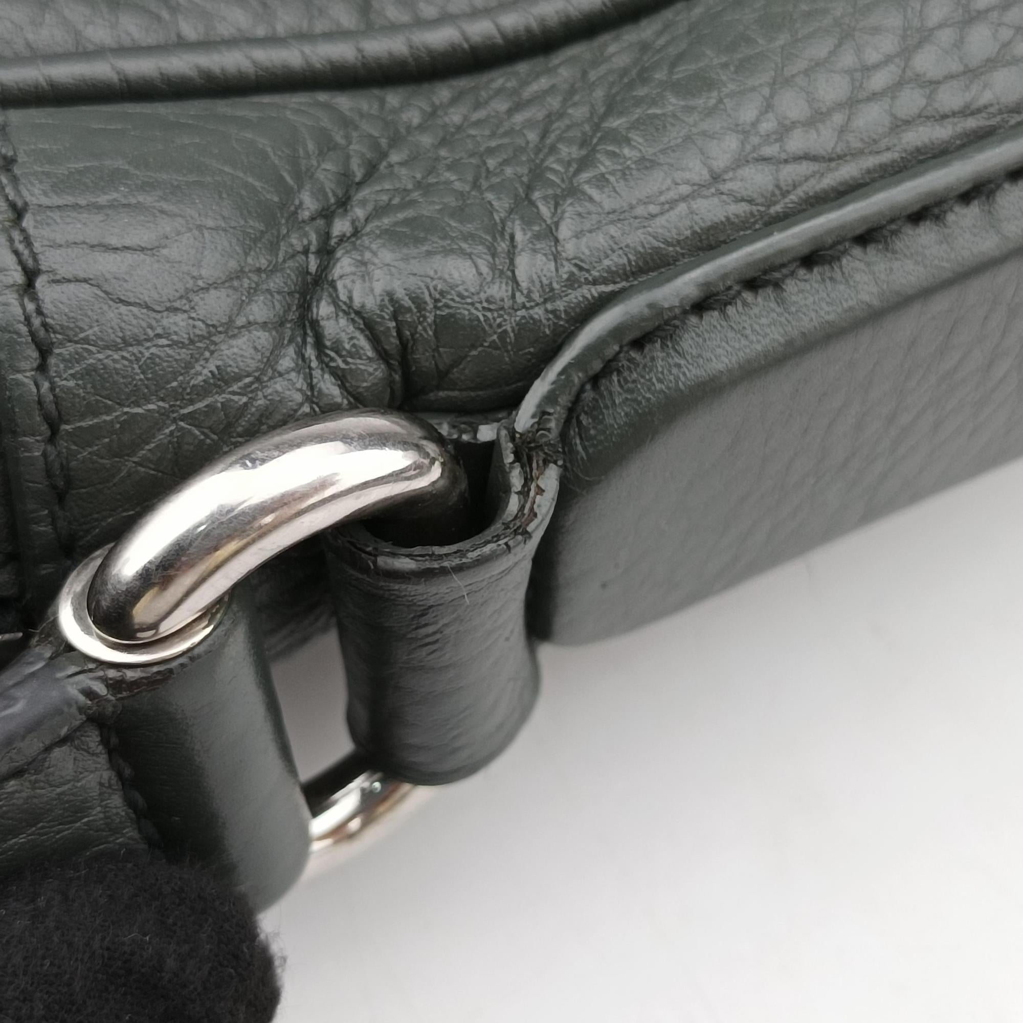 Pre-owned Gucci Interlocking G Logo Soho Messenger Grey Leather 337084 shoulderbag | stylenewstar