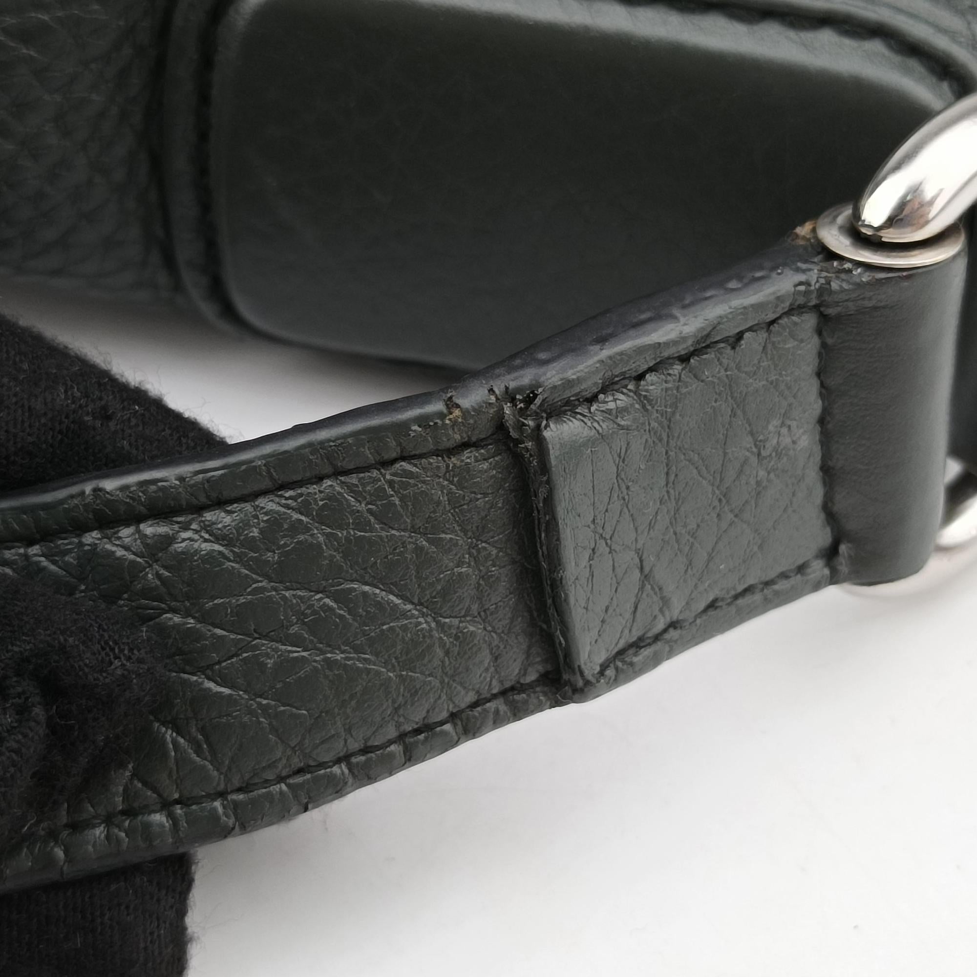 Pre-owned Gucci Interlocking G Logo Soho Messenger Grey Leather 337084 shoulderbag | stylenewstar