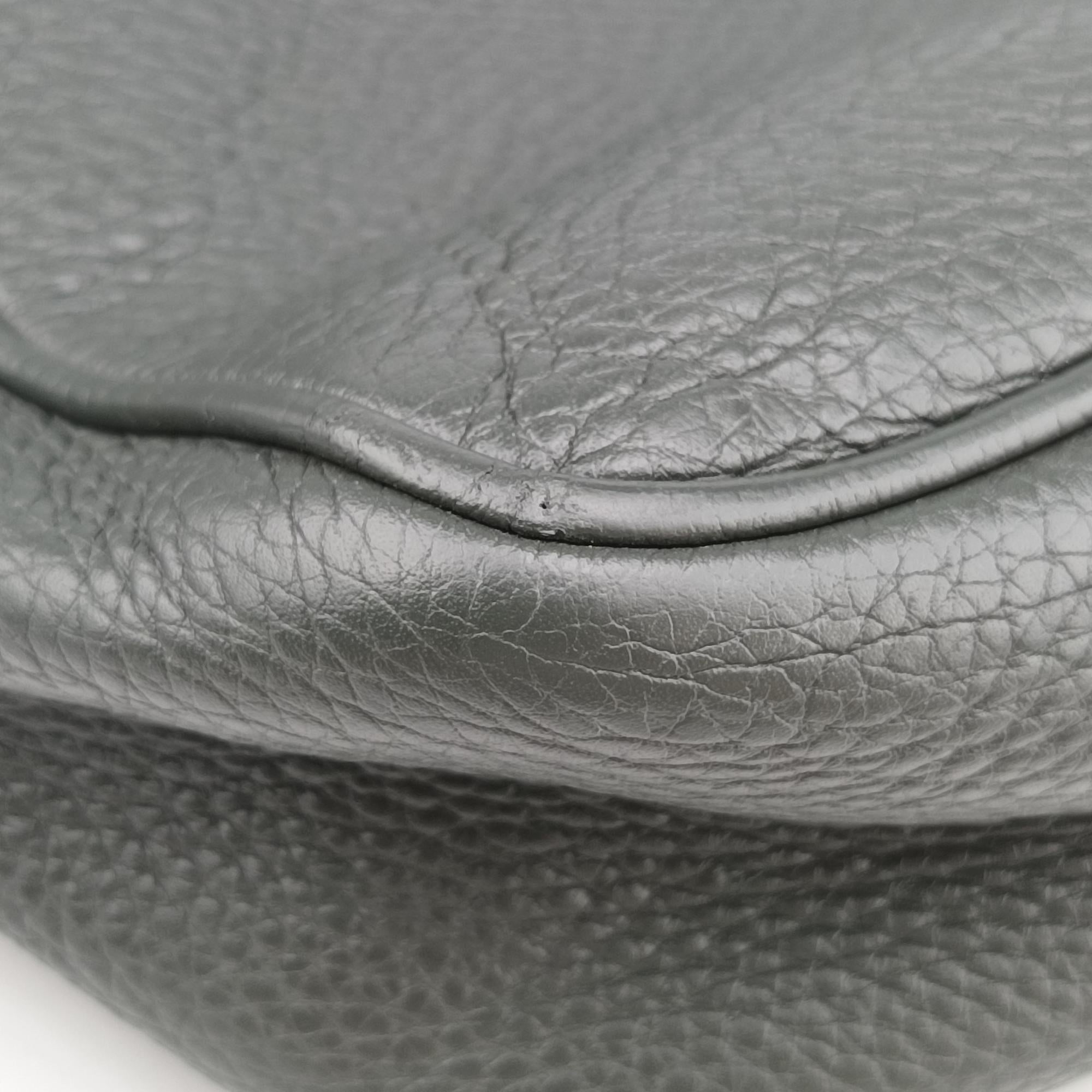 Pre-owned Gucci Interlocking G Logo Soho Messenger Grey Leather 337084 shoulderbag | stylenewstar