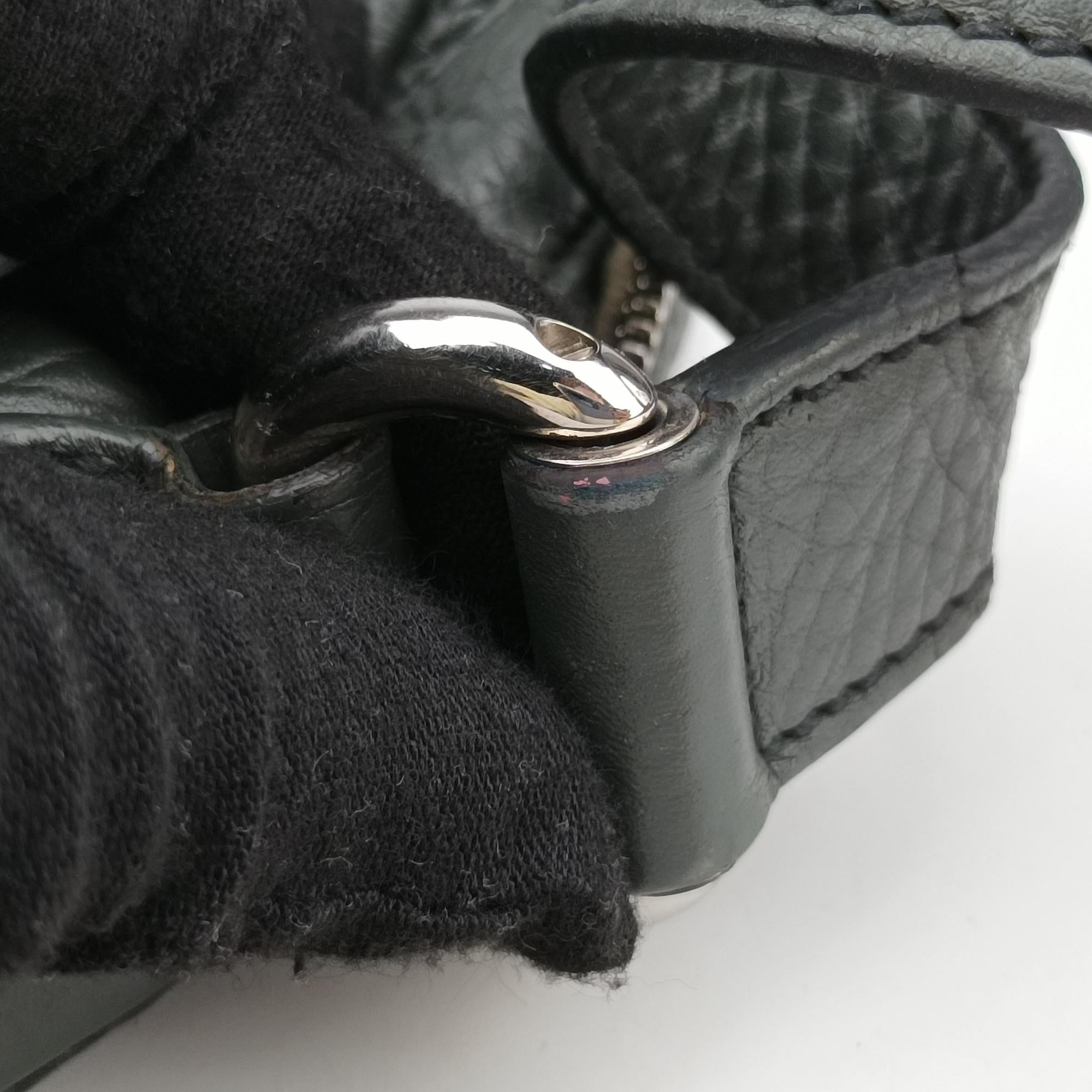 Pre-owned Gucci Interlocking G Logo Soho Messenger Grey Leather 337084 shoulderbag | stylenewstar