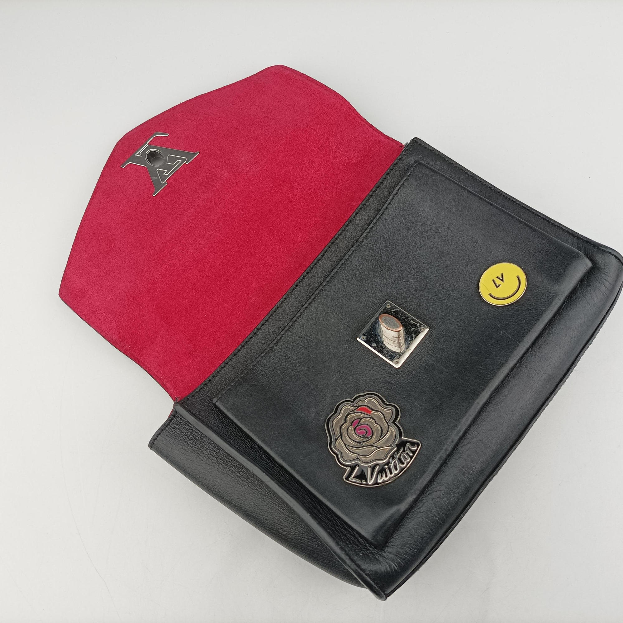 Pre-owned Louis Vuitton Mylockme Pin BB Black×multicolor leather  shoulderbag | stylenewstar