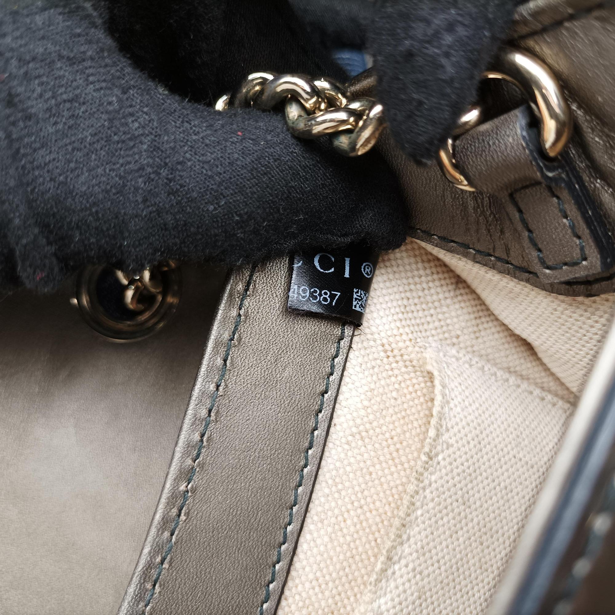 Pre-owned Gucci Emily Golden Leather 369622 shoulderbag | stylenewstar