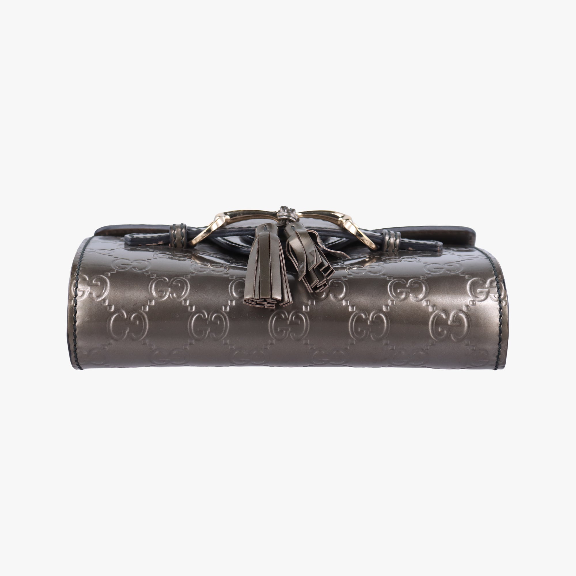Pre-owned Gucci Emily Golden Leather 369622 shoulderbag | stylenewstar