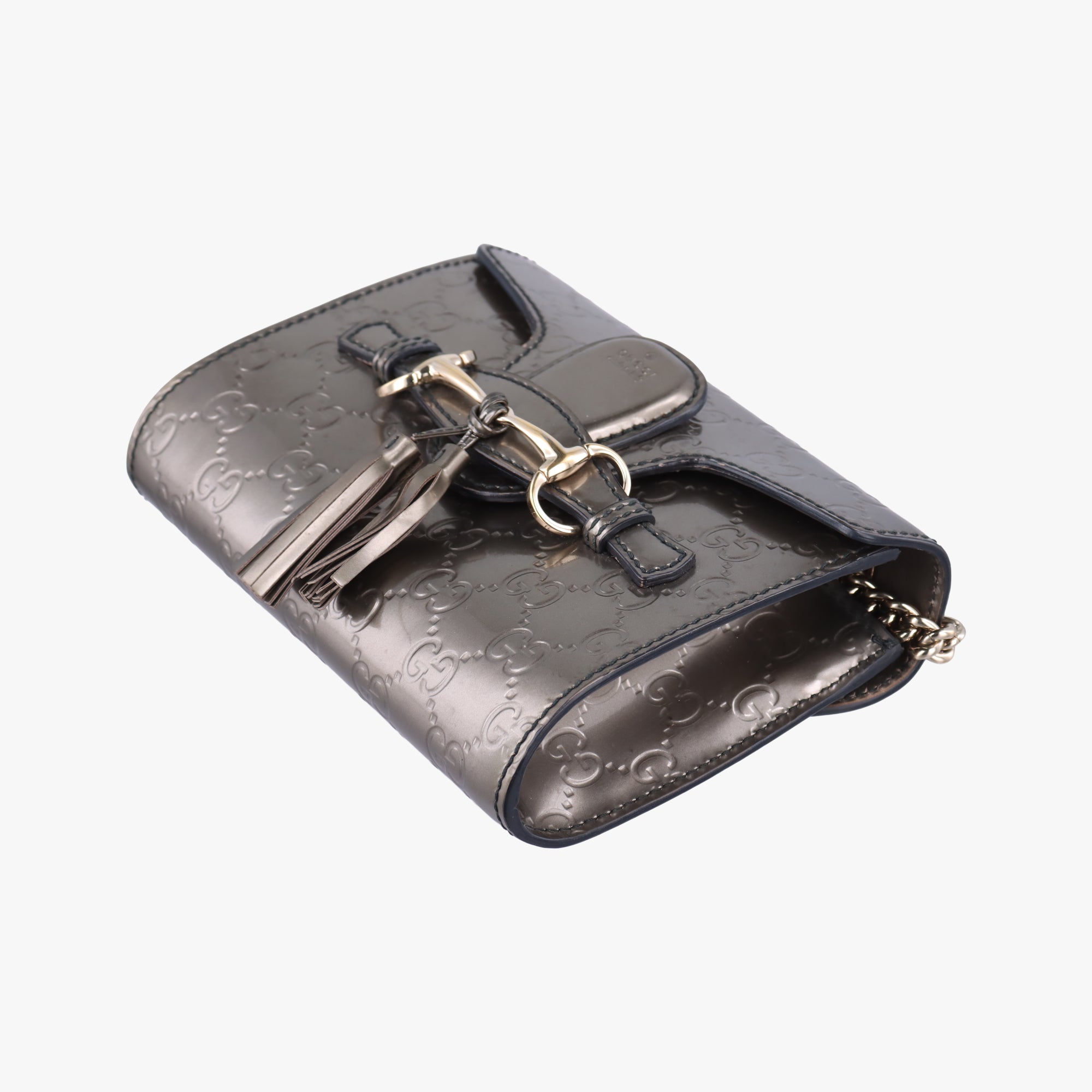 Pre-owned Gucci Emily Golden Leather 369622 shoulderbag | stylenewstar