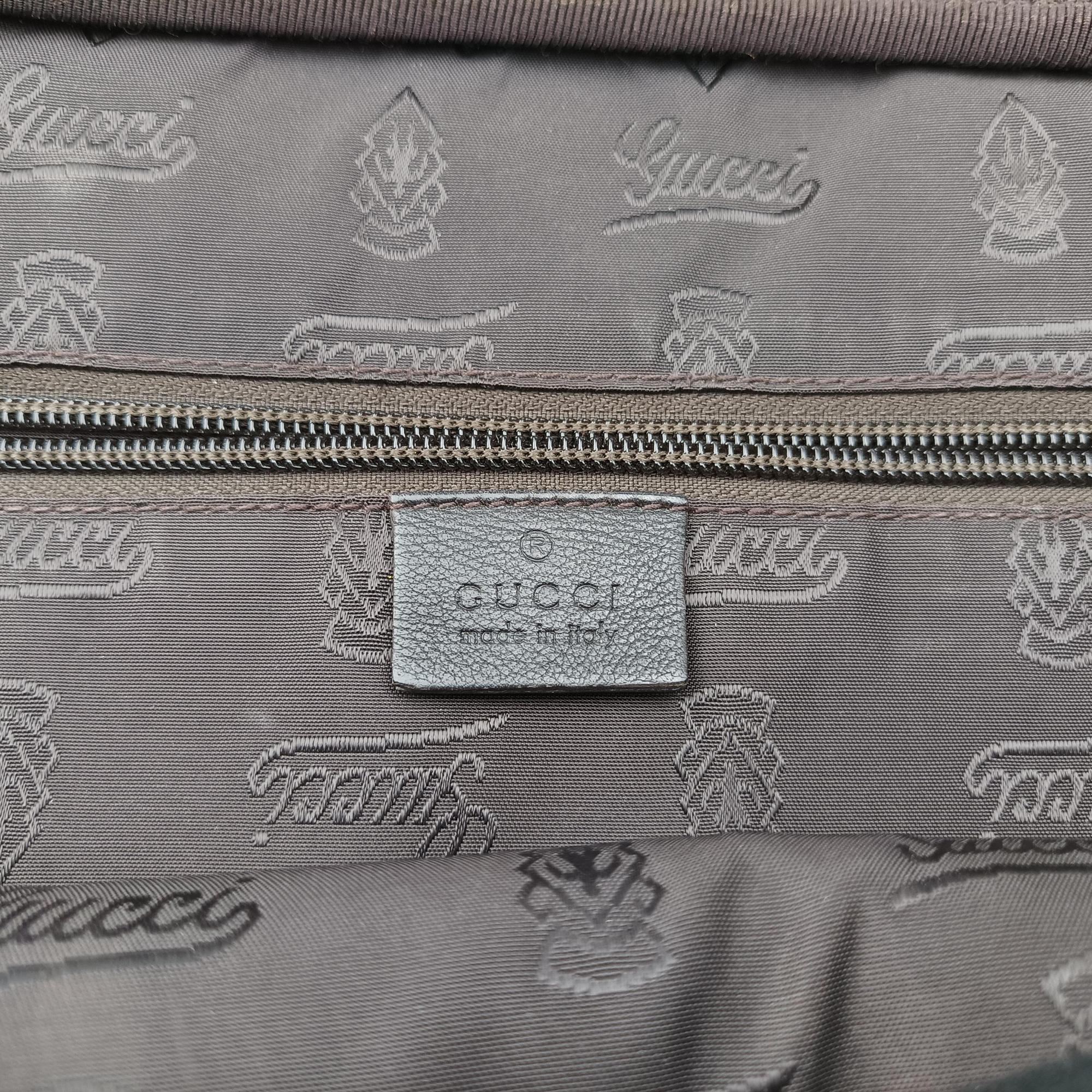 Vintage Gucci Guccissima  briefcase Black Leather 208463 handbag | stylenewstar