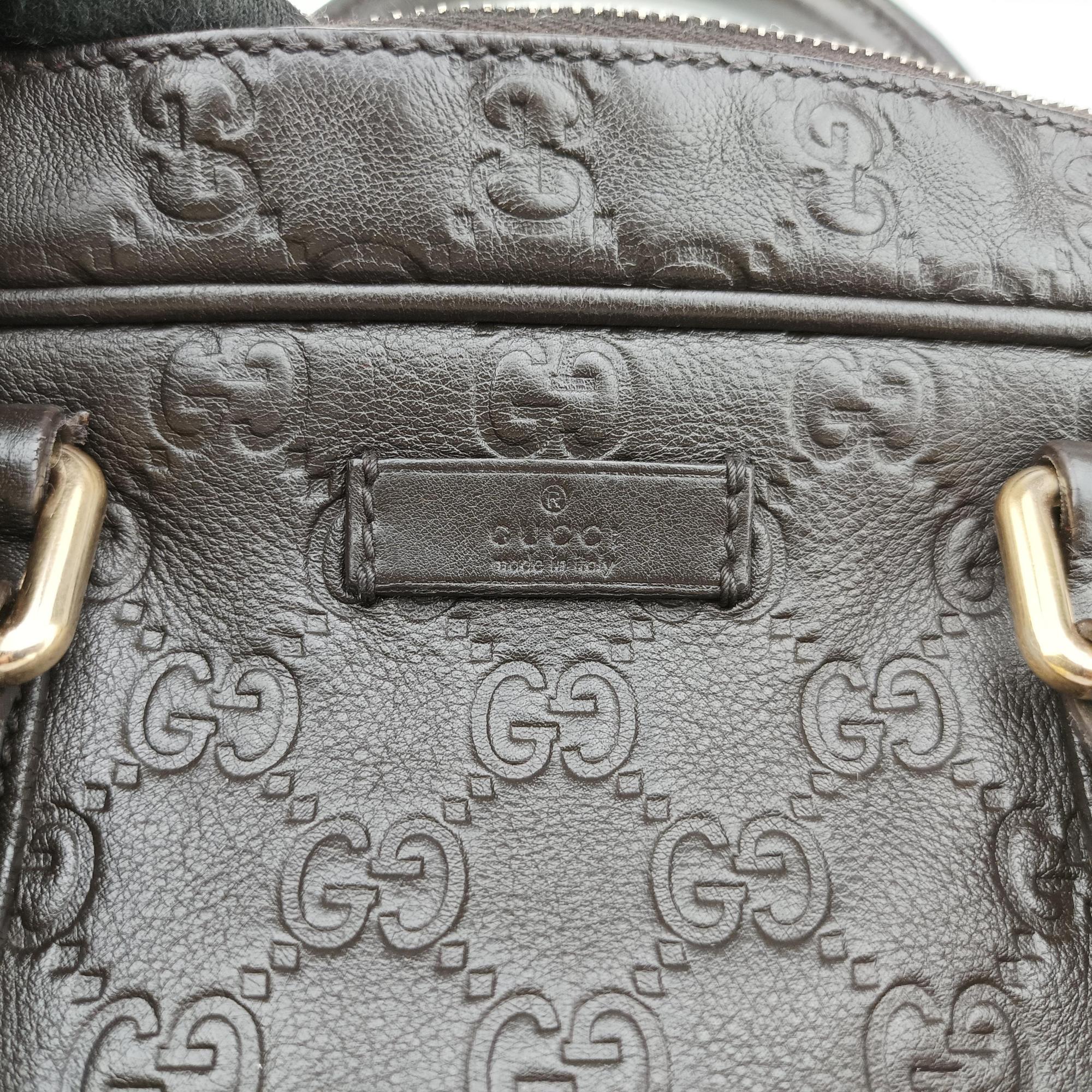 Vintage Gucci Guccissima  briefcase Black Leather 208463 handbag | stylenewstar