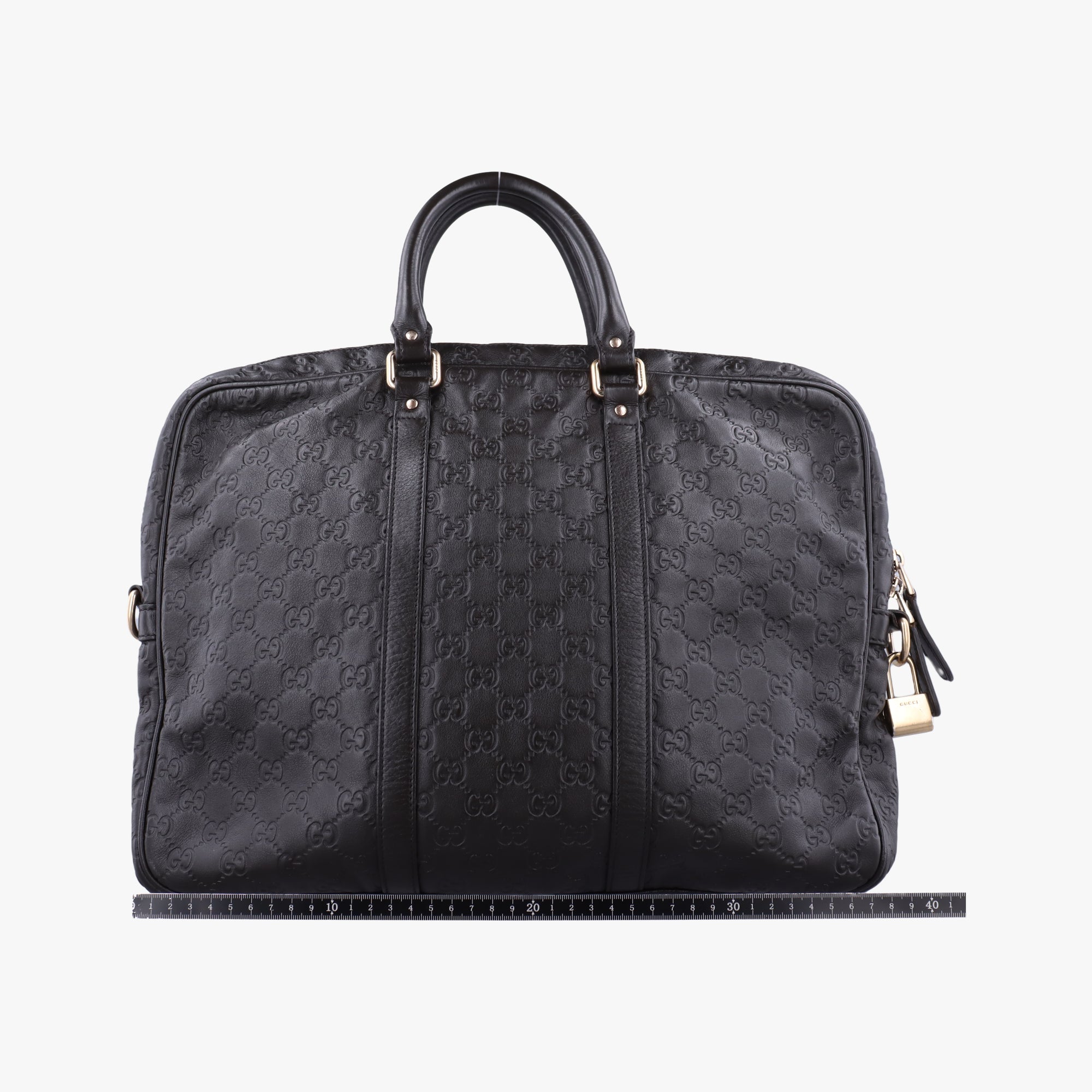 Vintage Gucci Guccissima  briefcase Black Leather 208463 handbag | stylenewstar