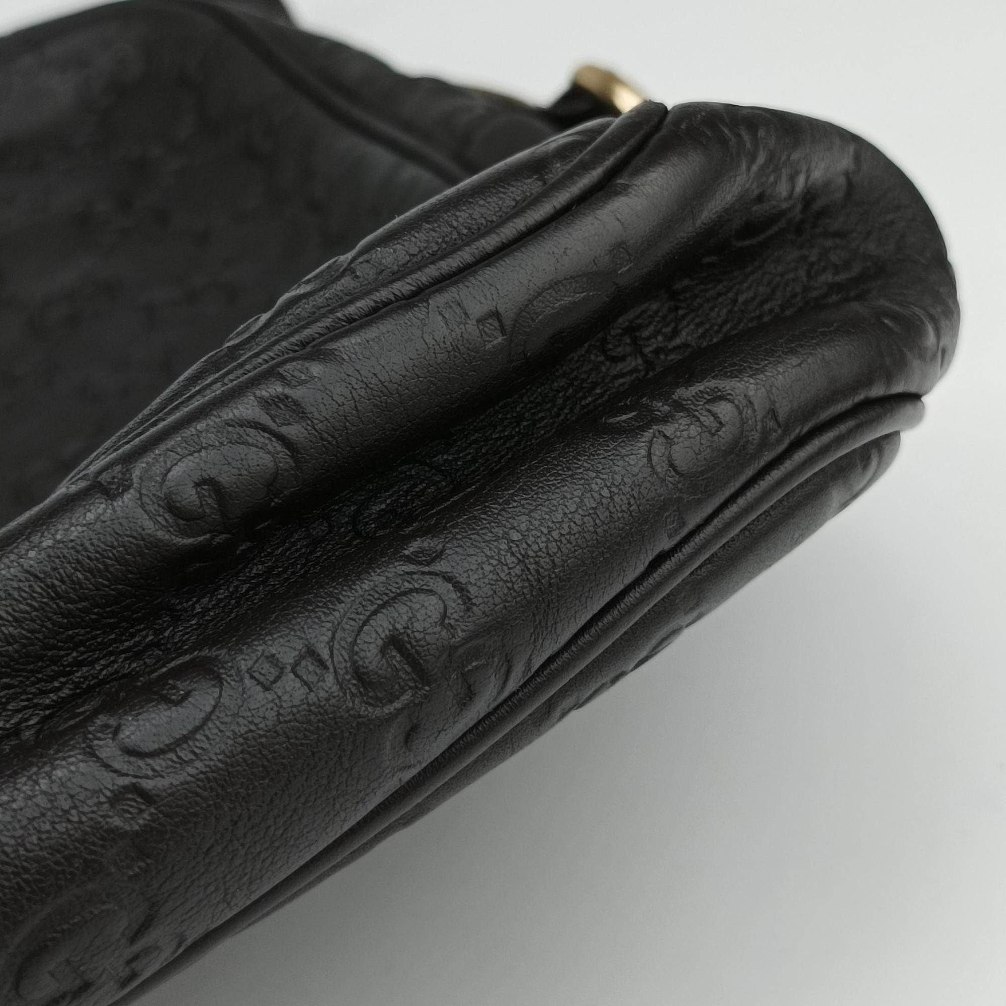 Vintage Gucci Guccissima  briefcase Black Leather 208463 handbag | stylenewstar