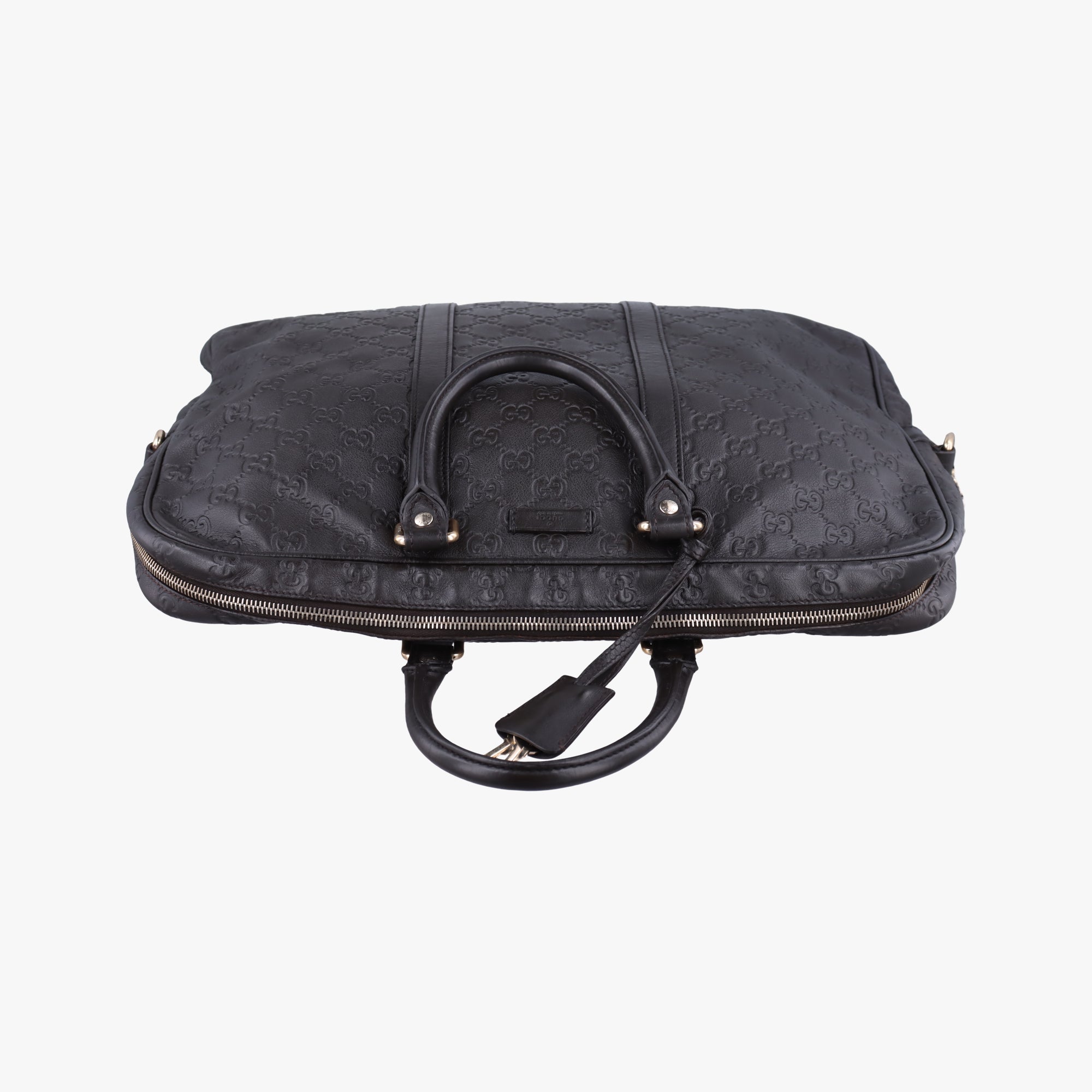 Vintage Gucci Guccissima  briefcase Black Leather 208463 handbag | stylenewstar
