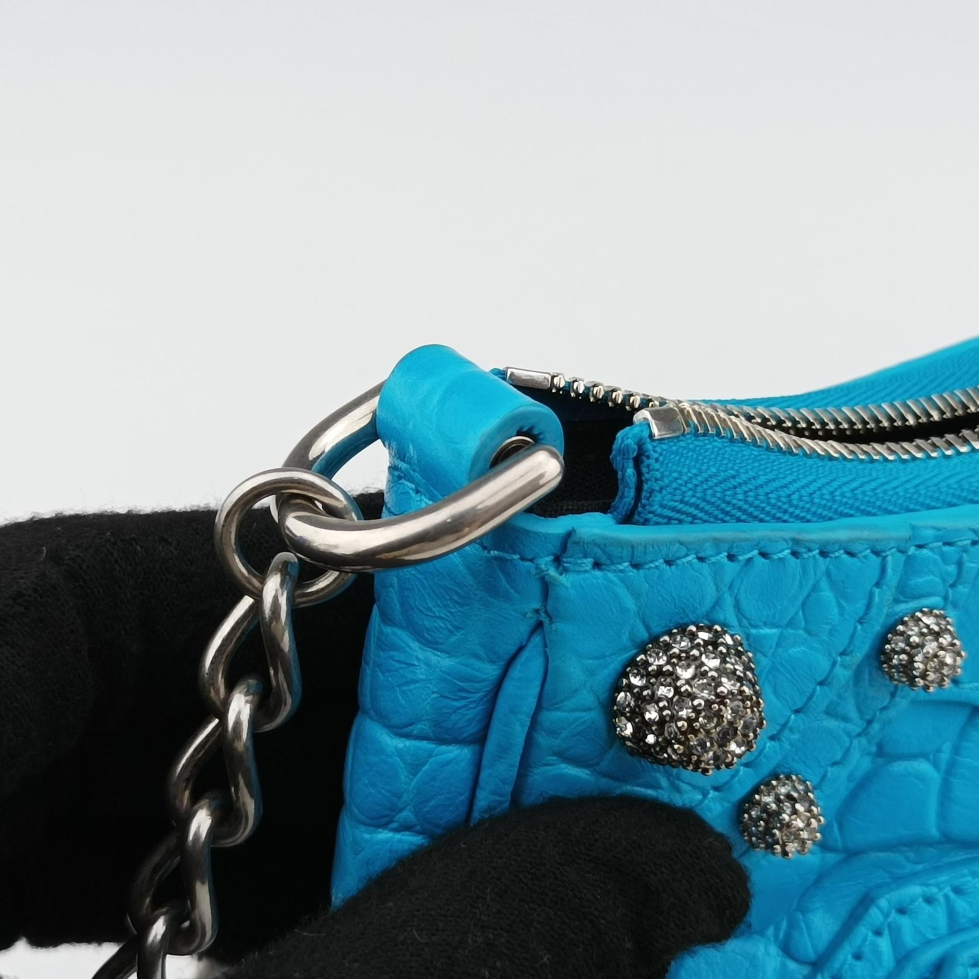 Pre-owned Balenciaga Le Cagole Blue Leather  shoulderbag | stylenewstar