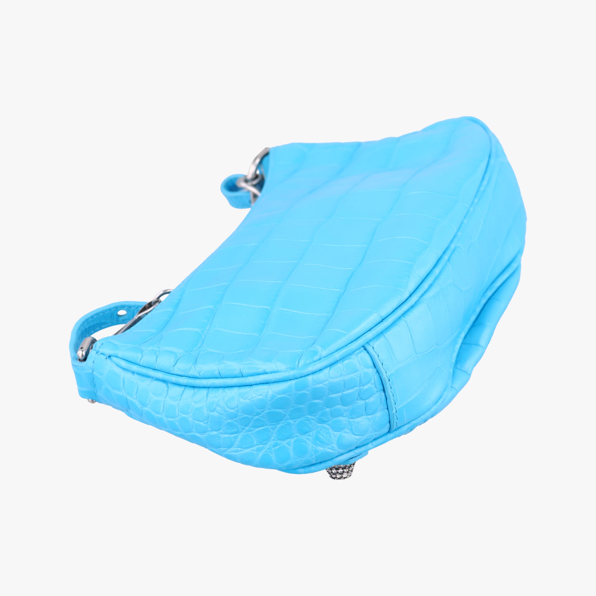 Pre-owned Balenciaga Le Cagole Blue Leather  shoulderbag | stylenewstar
