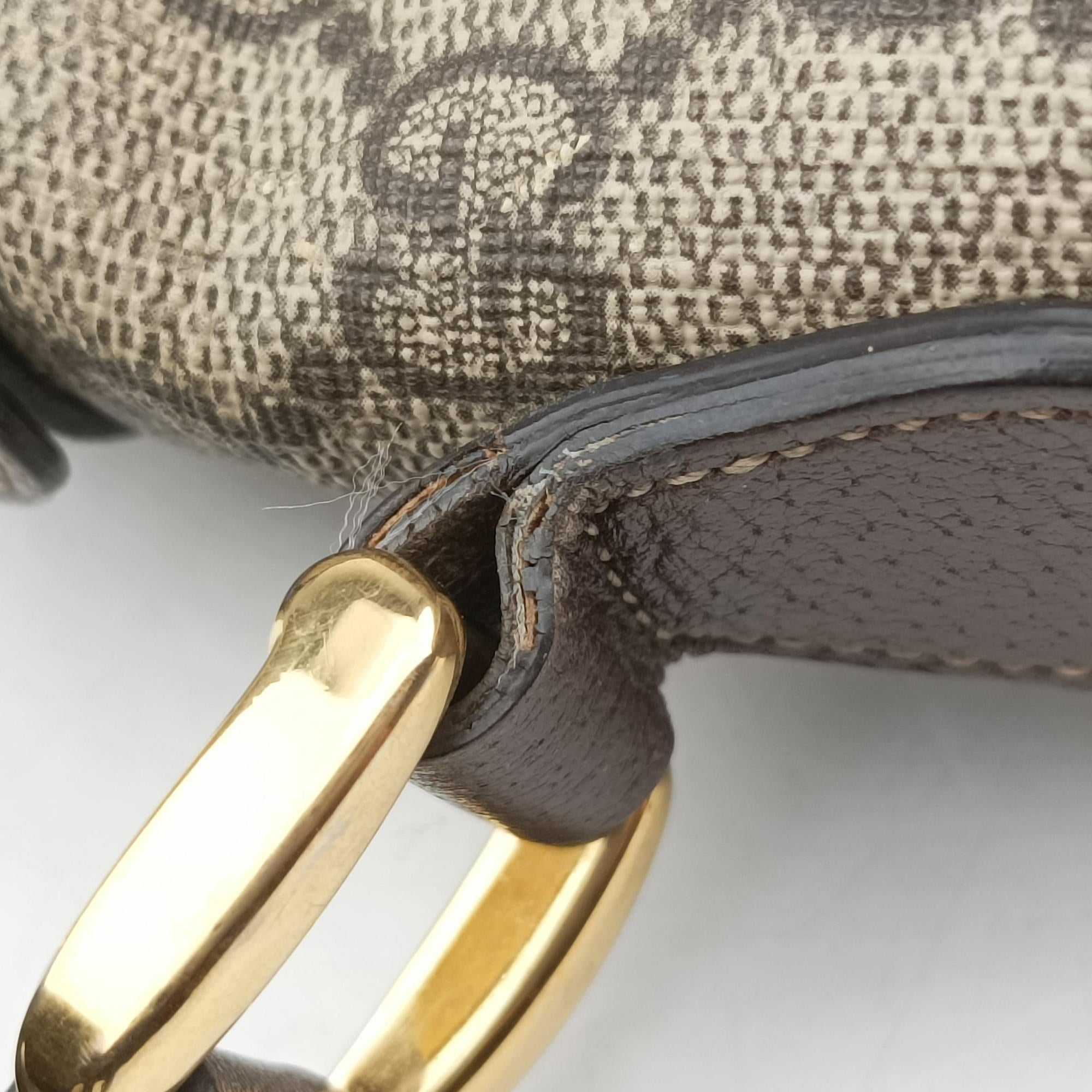 Vintage Gucci Ophidia Brown×red×green PVC coated canvas×Leather 517080 shoulderbag | stylenewstar