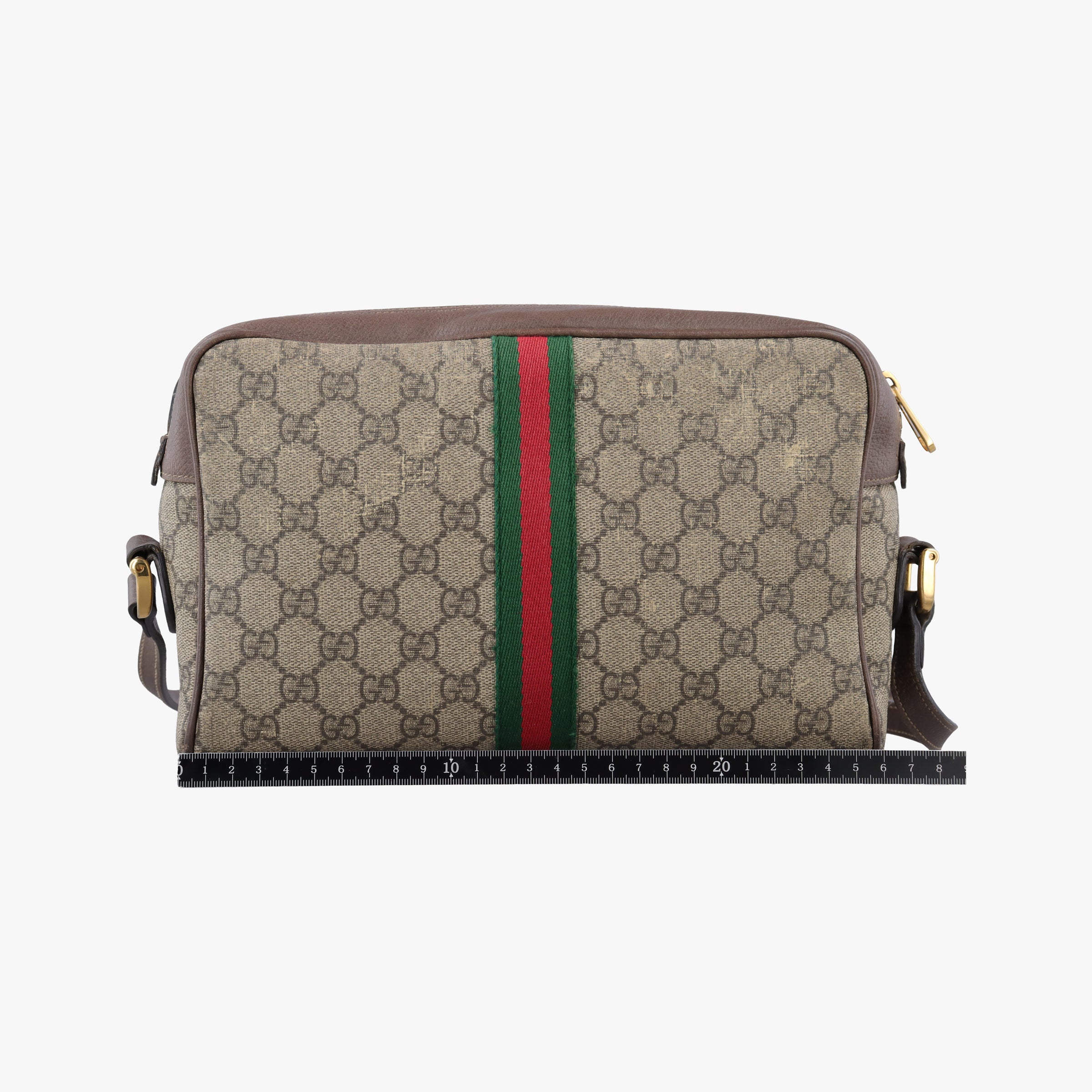 Vintage Gucci Ophidia Brown×red×green PVC coated canvas×Leather 517080 shoulderbag | stylenewstar