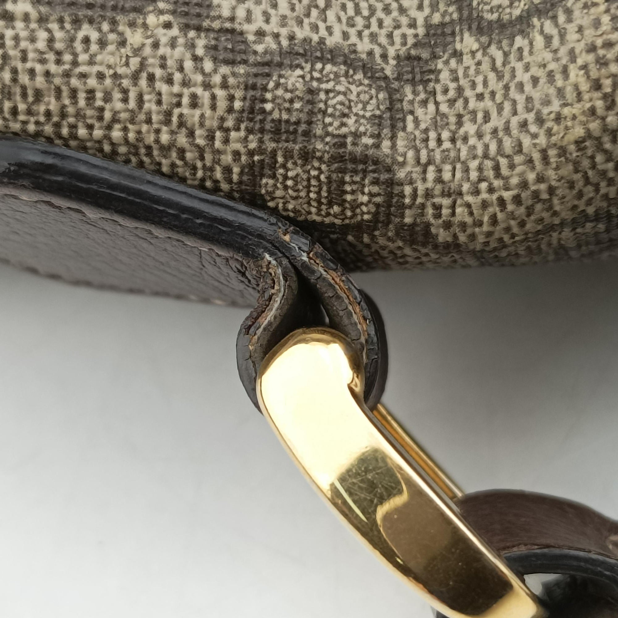 Vintage Gucci Ophidia Brown×red×green PVC coated canvas×Leather 517080 shoulderbag | stylenewstar