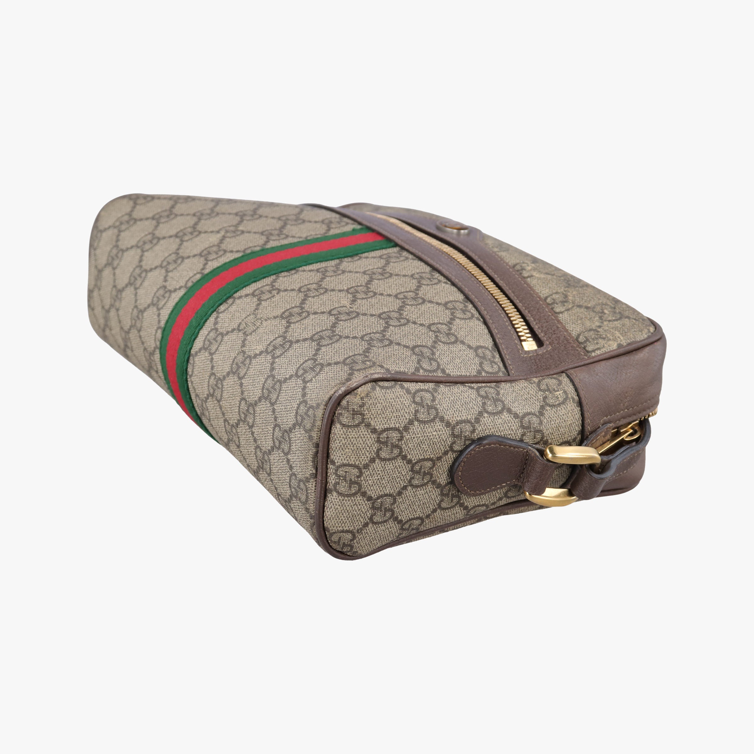 Vintage Gucci Ophidia Brown×red×green PVC coated canvas×Leather 517080 shoulderbag | stylenewstar