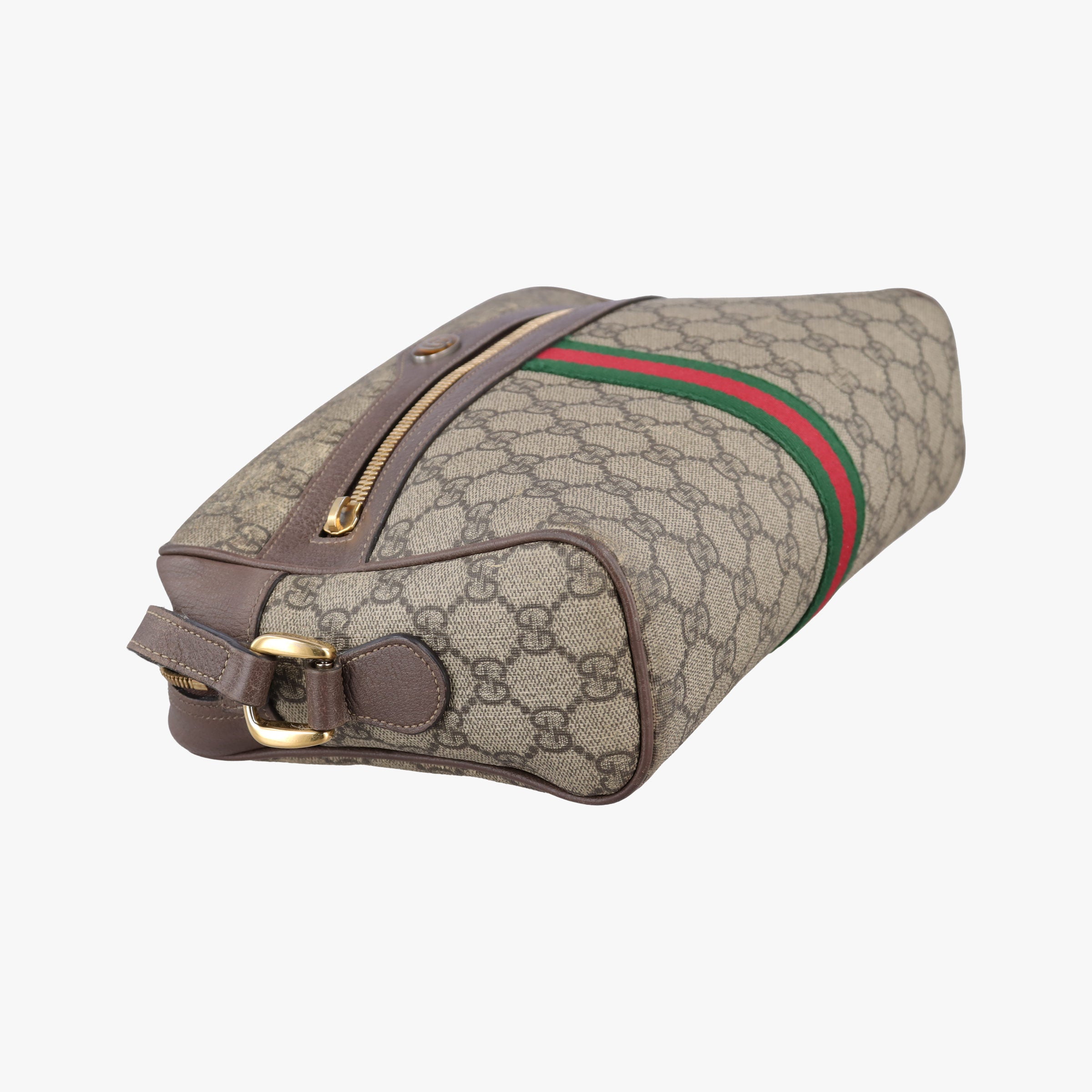 Vintage Gucci Ophidia Brown×red×green PVC coated canvas×Leather 517080 shoulderbag | stylenewstar