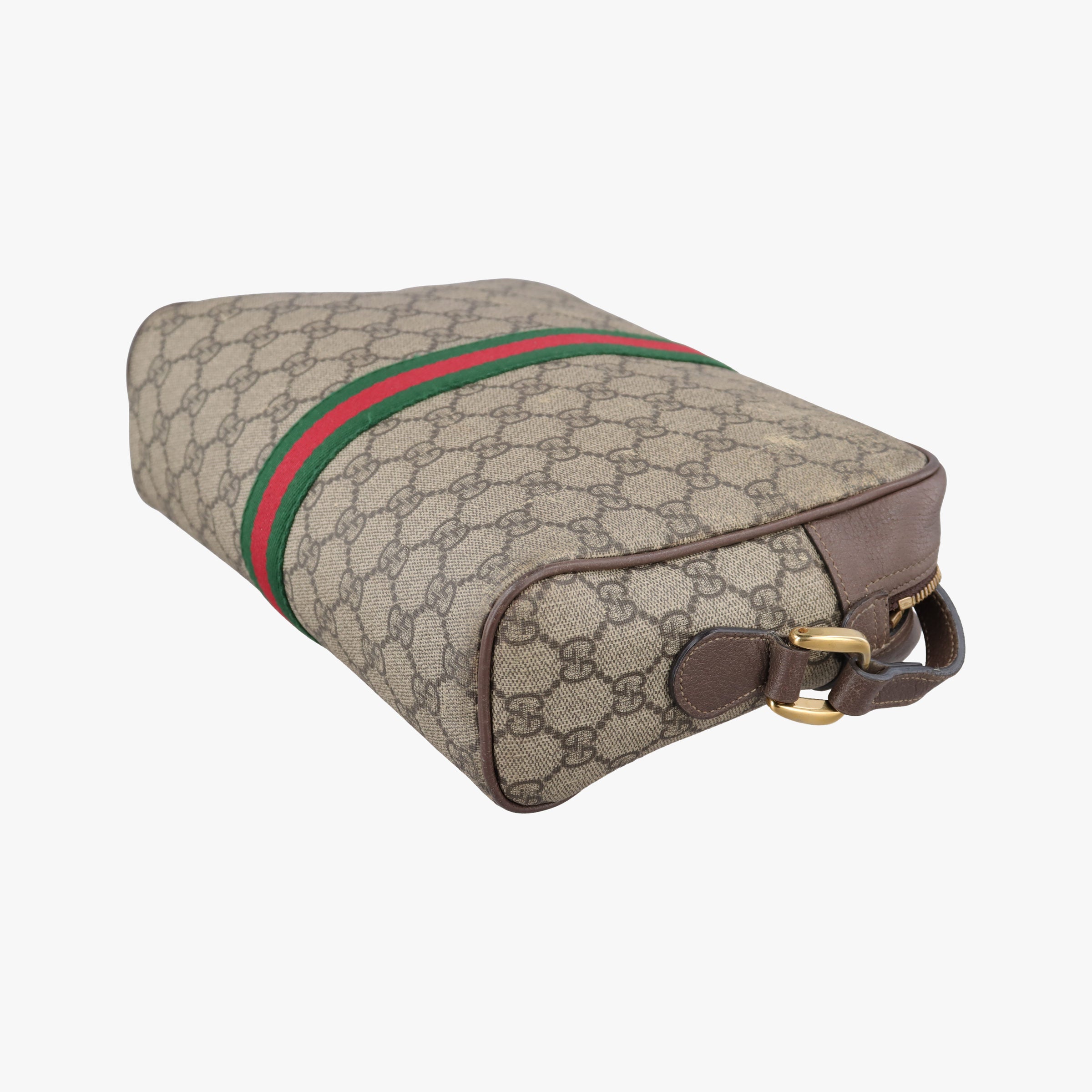 Vintage Gucci Ophidia Brown×red×green PVC coated canvas×Leather 517080 shoulderbag | stylenewstar