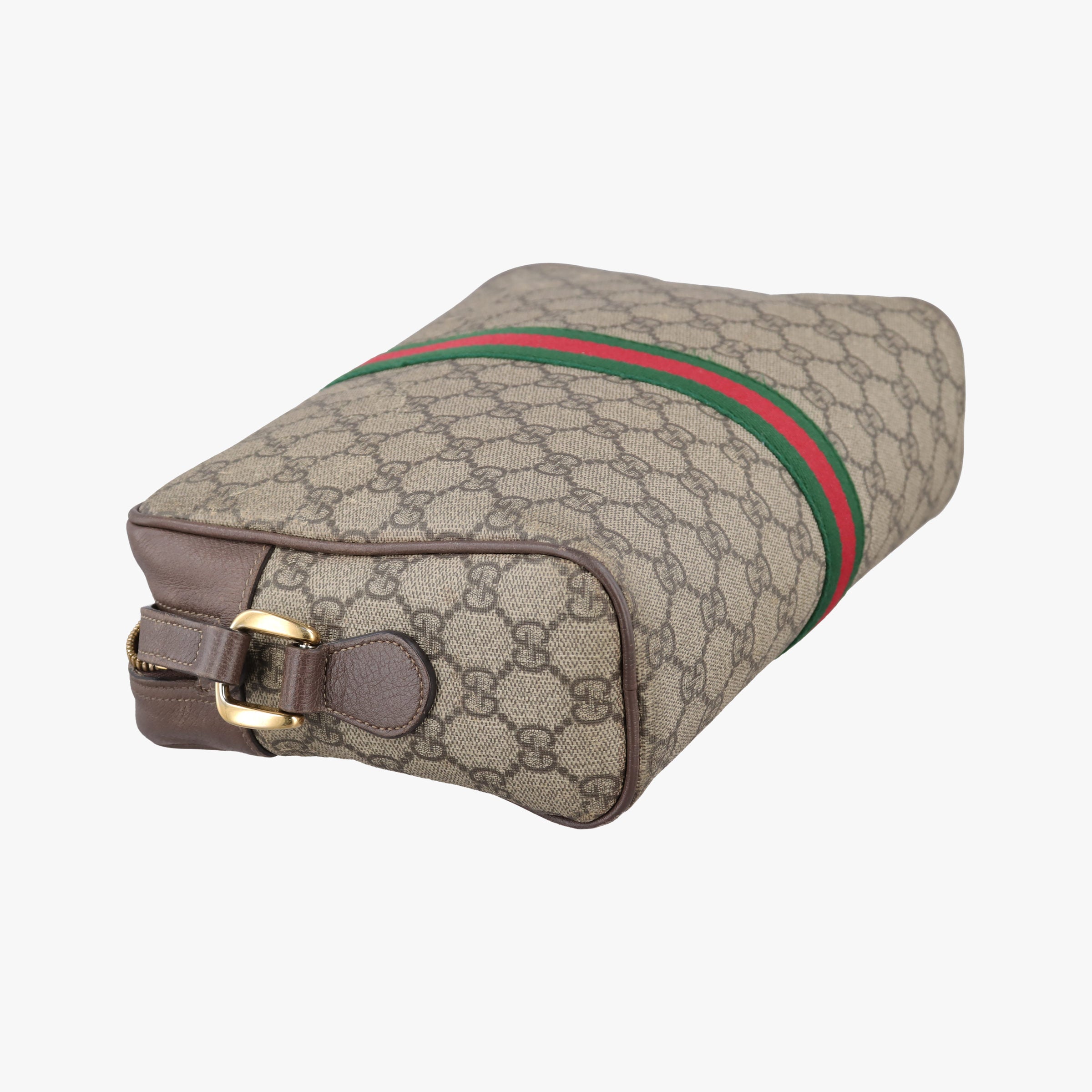 Vintage Gucci Ophidia Brown×red×green PVC coated canvas×Leather 517080 shoulderbag | stylenewstar