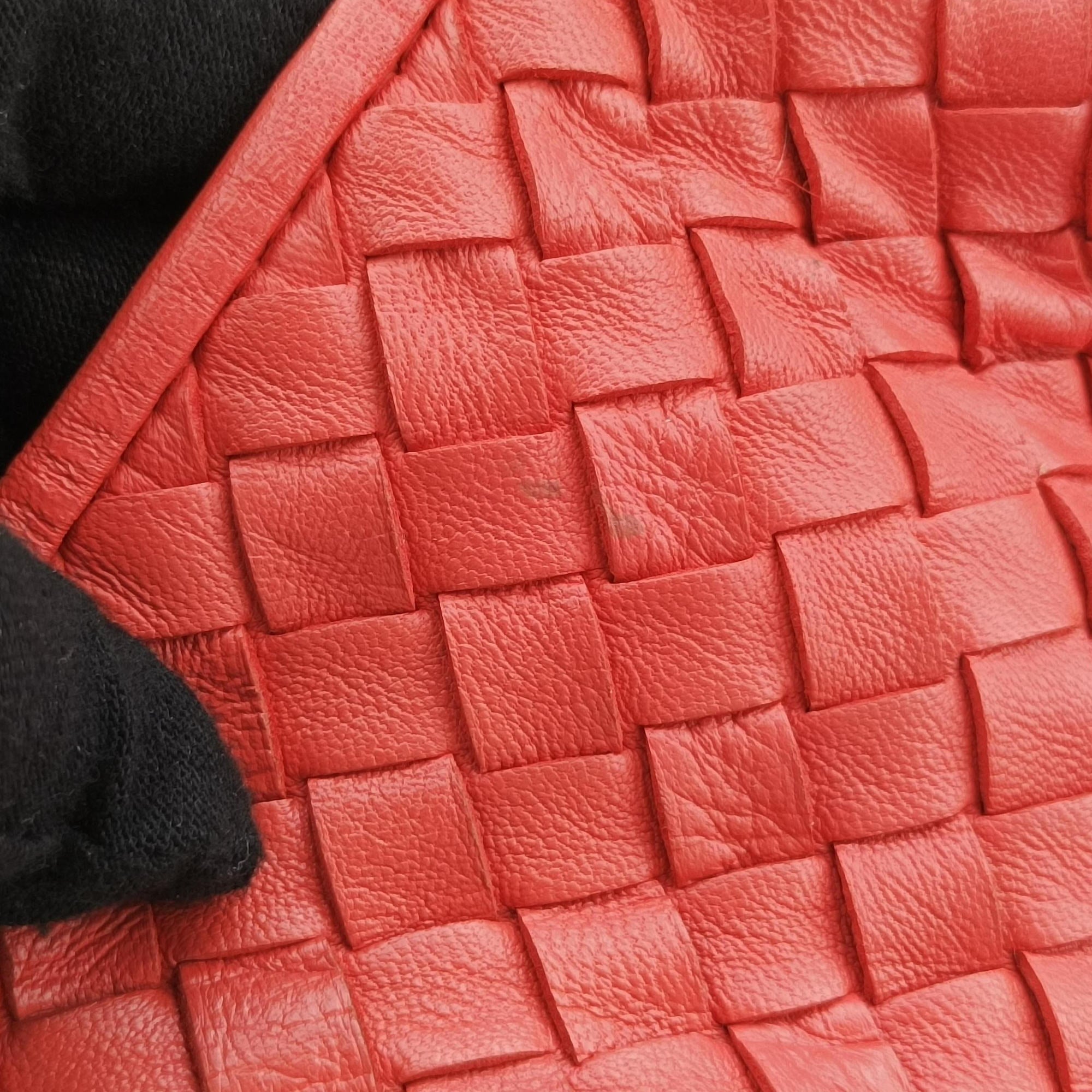 Pre-owned Bottega Veneta Parachute Intrecciato Orange lambskin  shoulderbag | stylenewstar