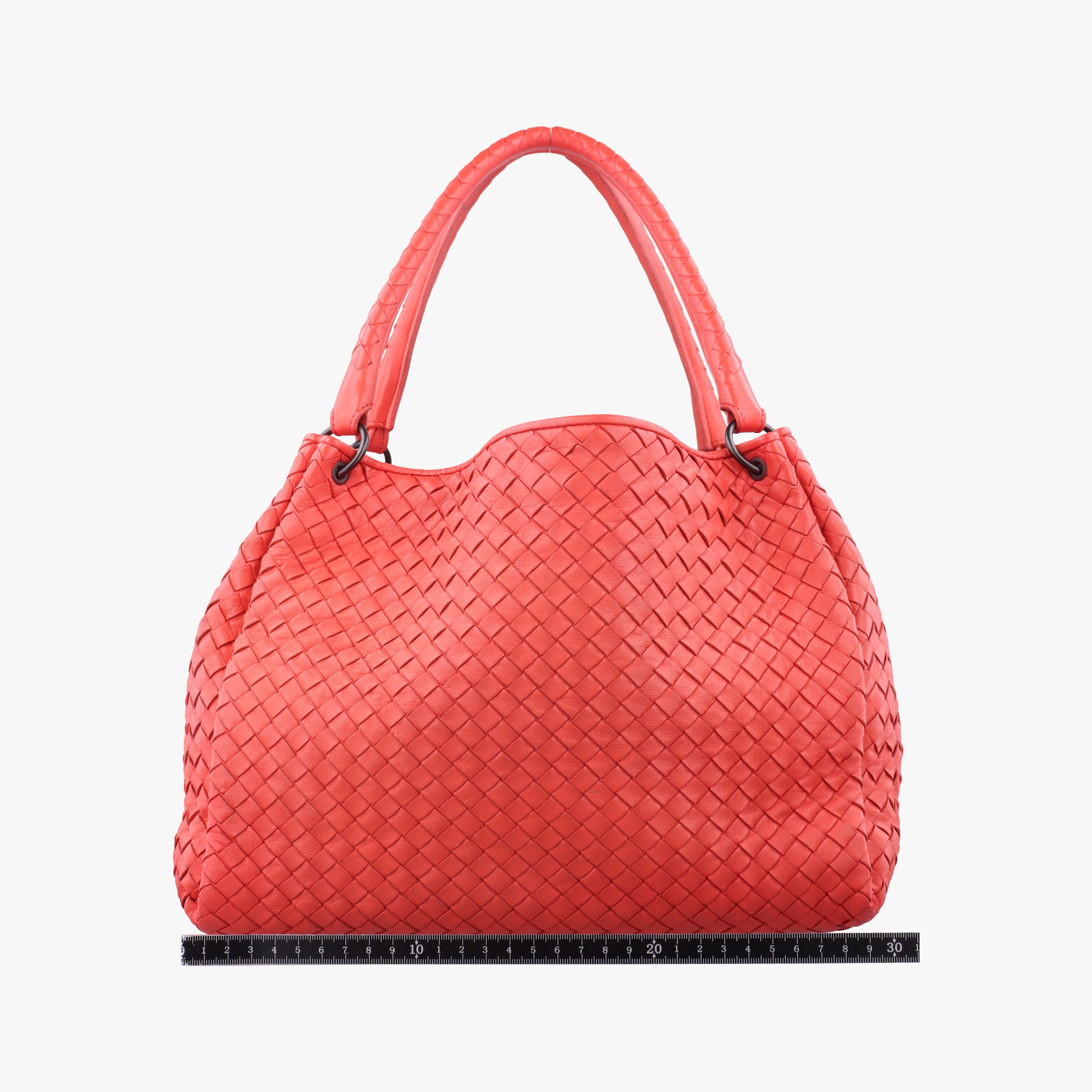 Pre-owned Bottega Veneta Parachute Intrecciato Orange lambskin  shoulderbag | stylenewstar