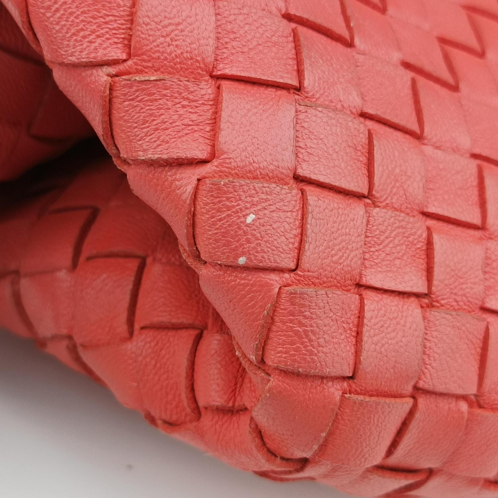Pre-owned Bottega Veneta Parachute Intrecciato Orange lambskin  shoulderbag | stylenewstar