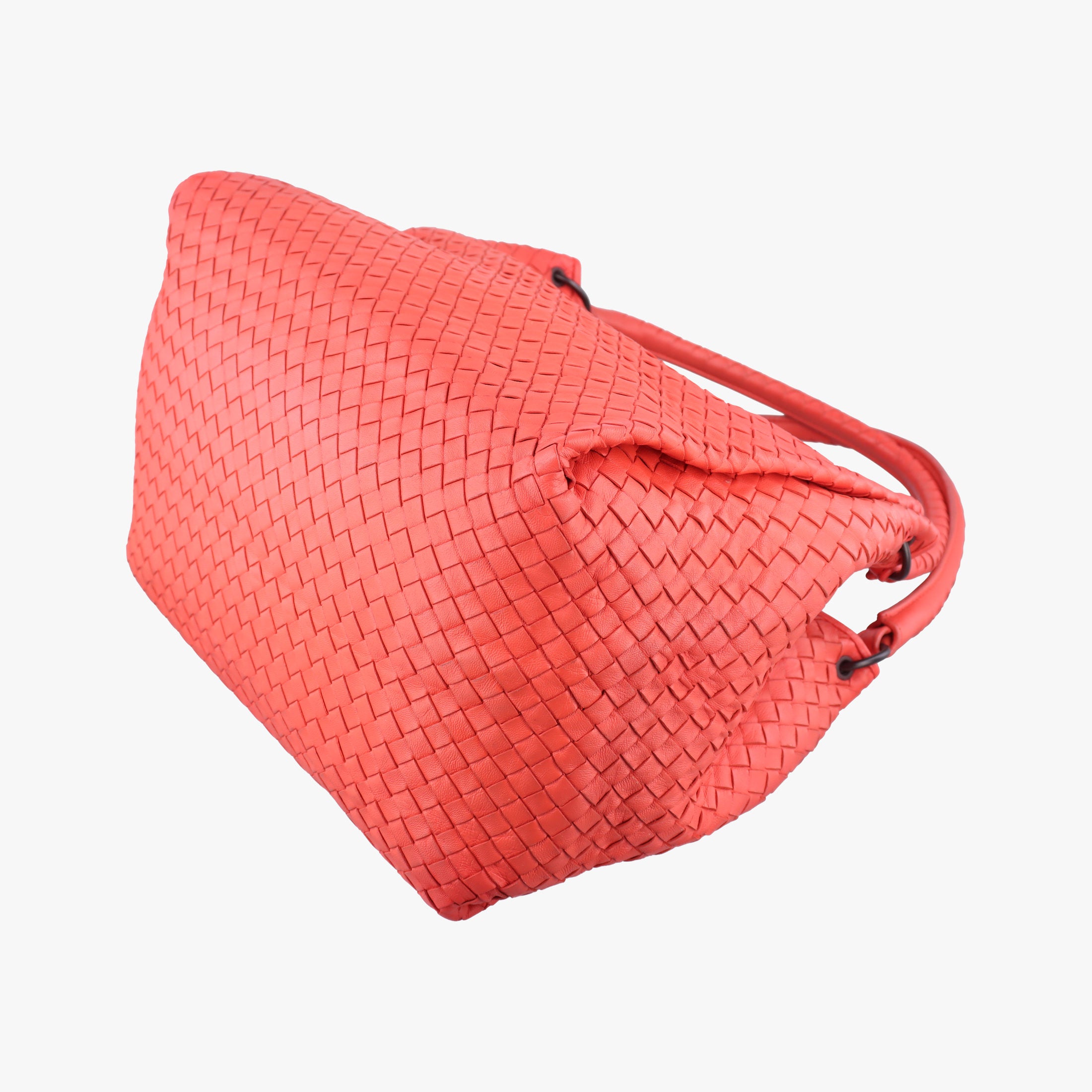 Pre-owned Bottega Veneta Parachute Intrecciato Orange lambskin  shoulderbag | stylenewstar