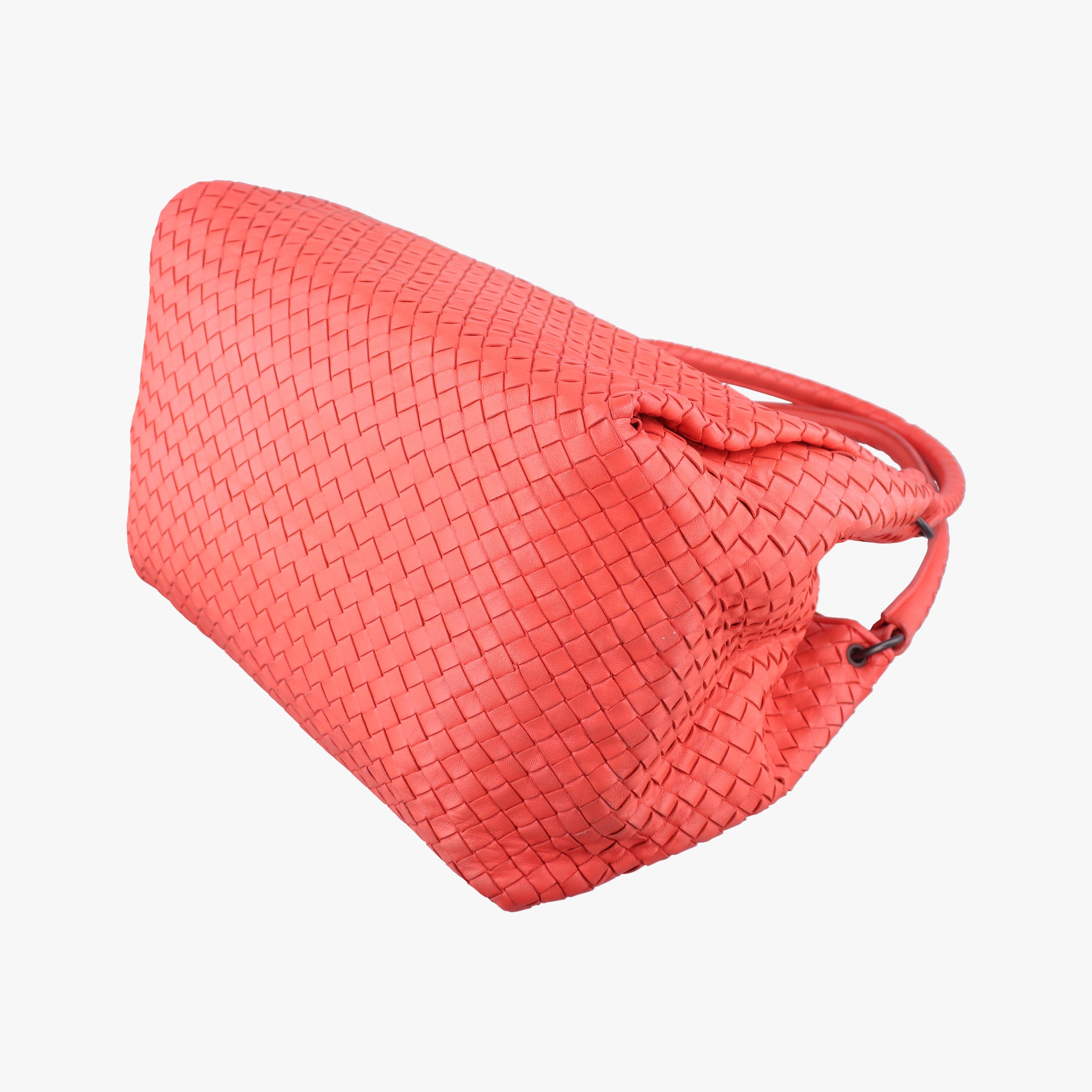 Pre-owned Bottega Veneta Parachute Intrecciato Orange lambskin  shoulderbag | stylenewstar