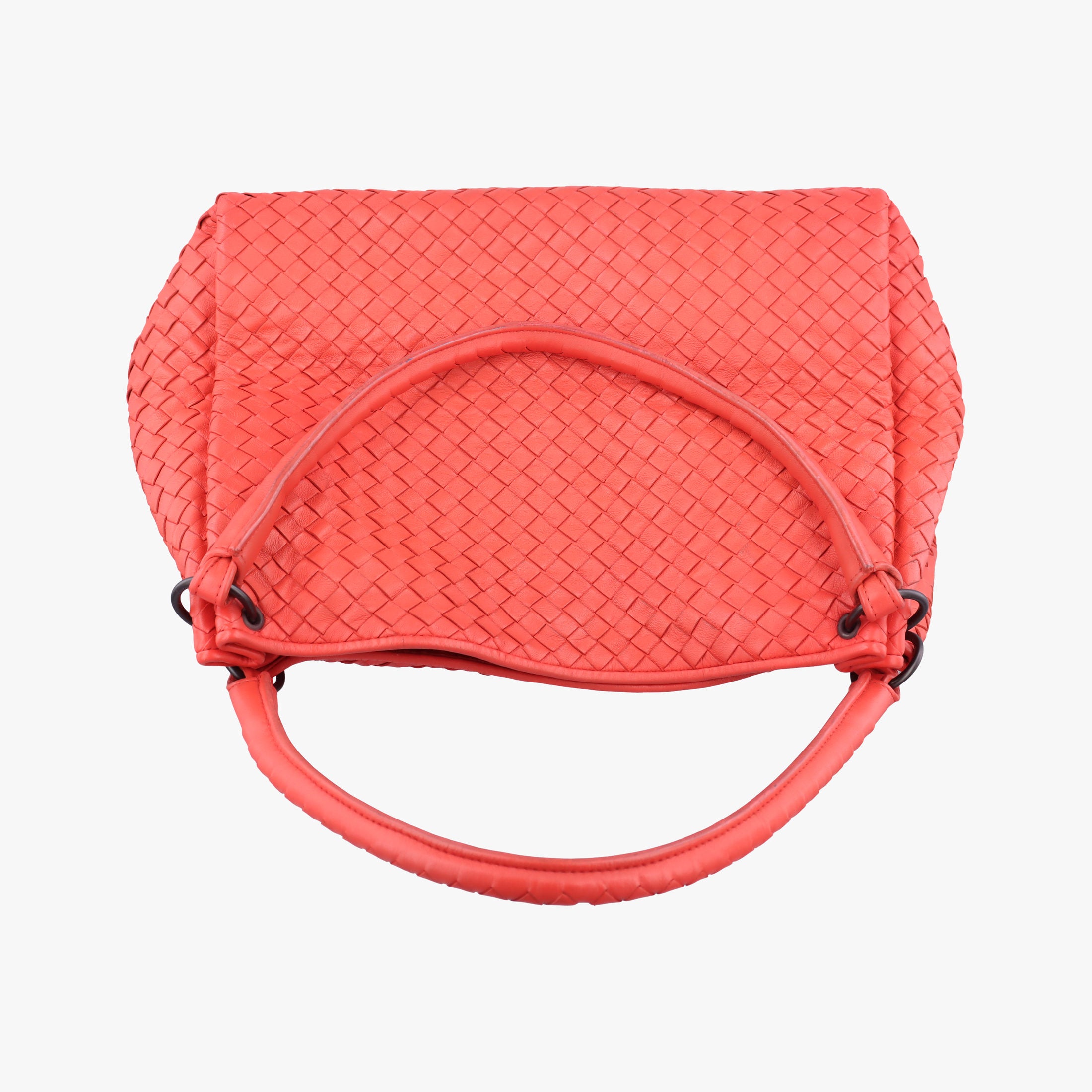 Pre-owned Bottega Veneta Parachute Intrecciato Orange lambskin  shoulderbag | stylenewstar