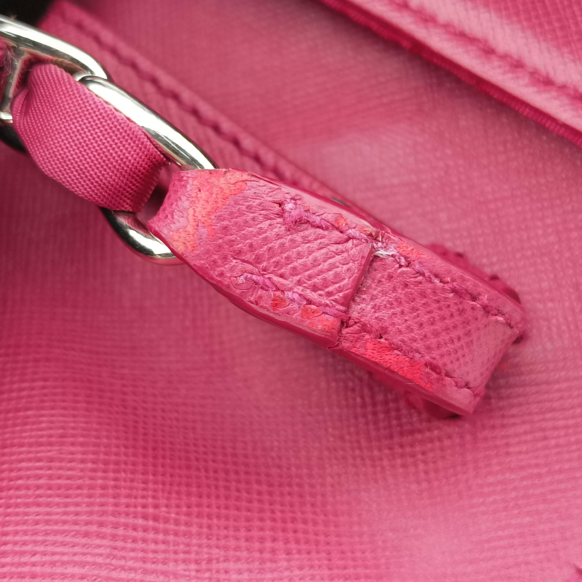 Pre-owned Prada Tessuto Nylon Quilted Impuntu Flap Rose nylon  shoulderbag | stylenewstar