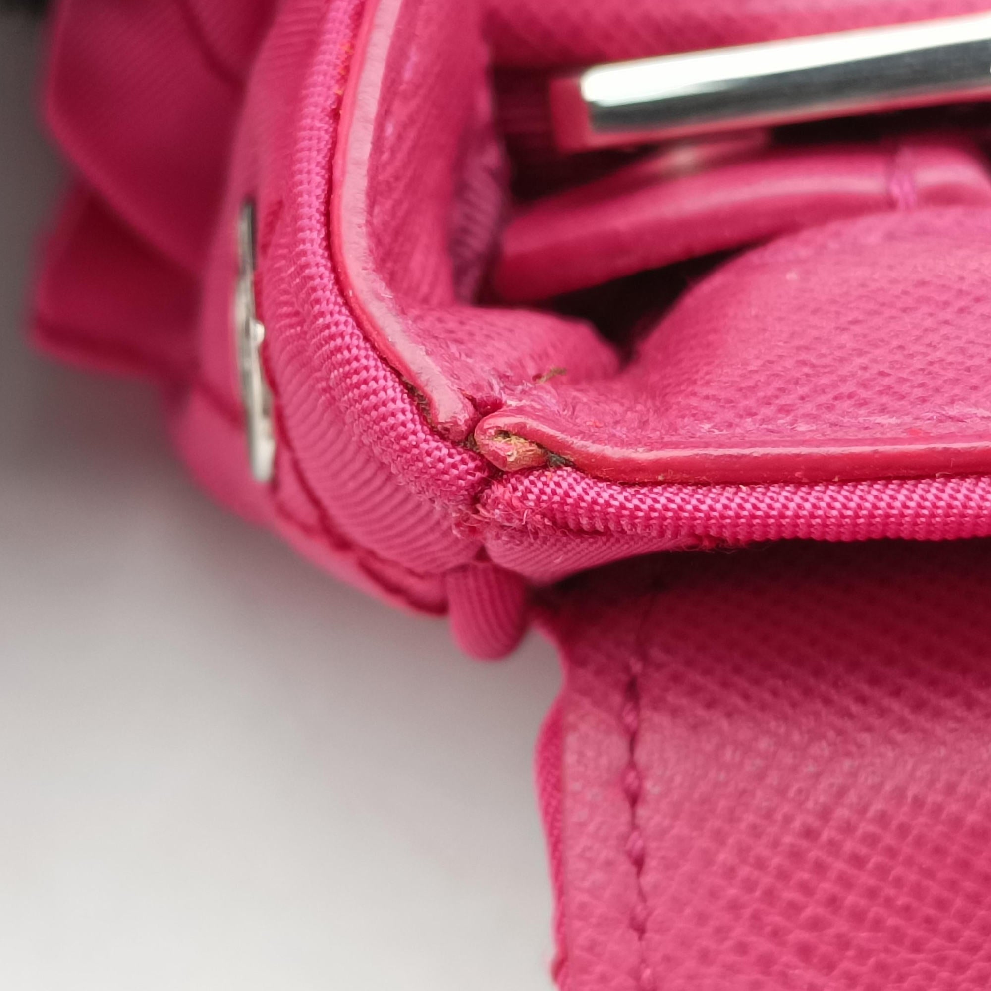 Pre-owned Prada Tessuto Nylon Quilted Impuntu Flap Rose nylon  shoulderbag | stylenewstar