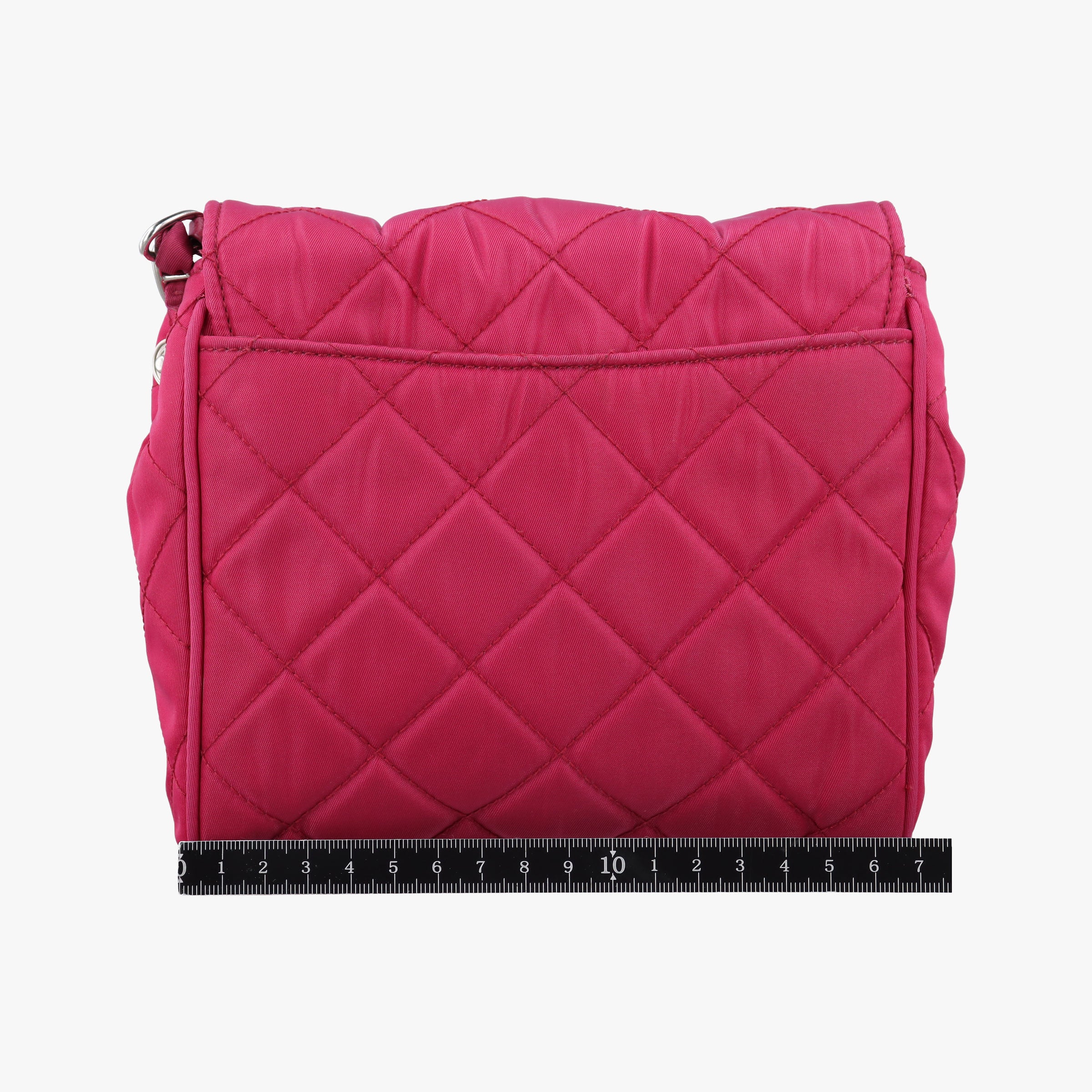 Pre-owned Prada Tessuto Nylon Quilted Impuntu Flap Rose nylon  shoulderbag | stylenewstar