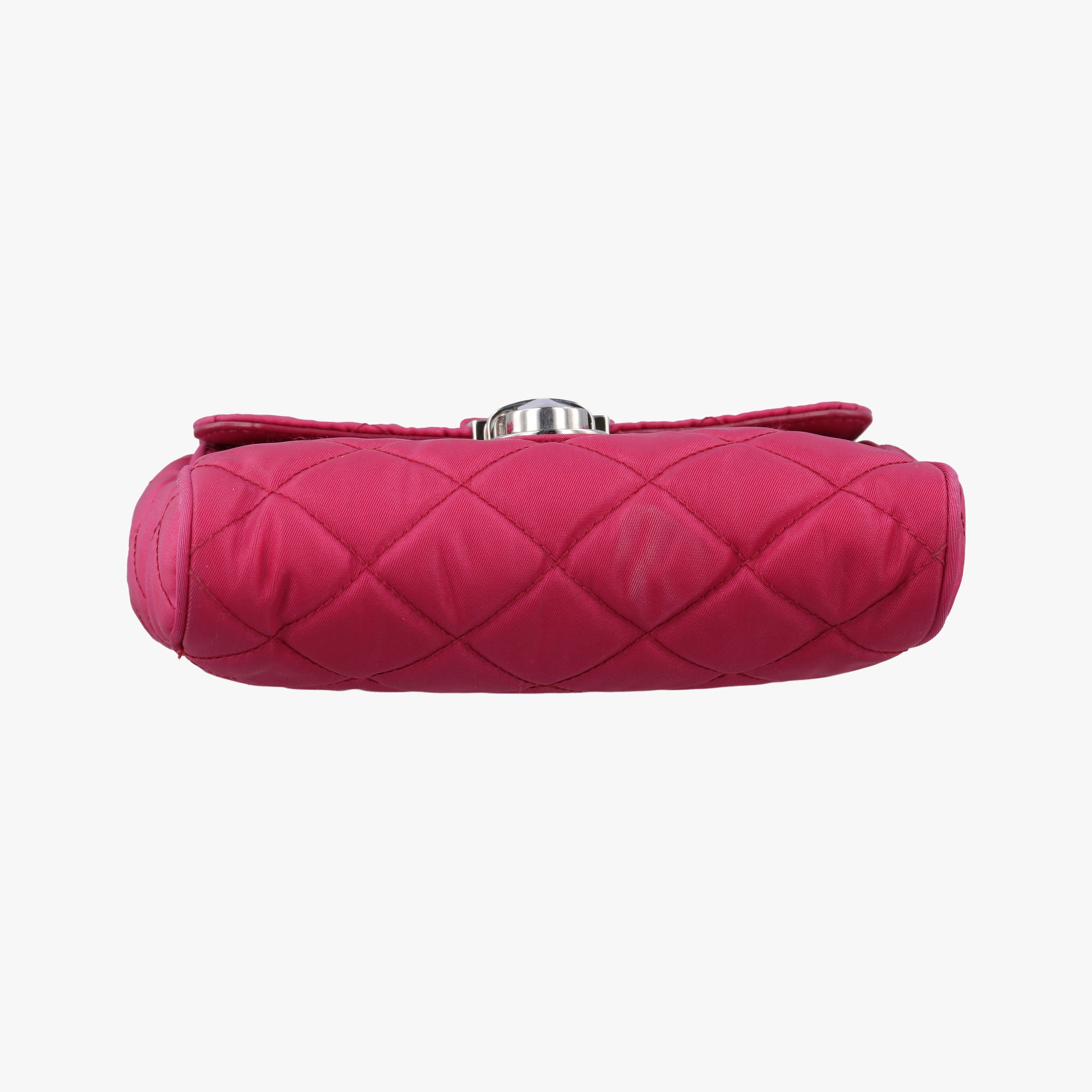 Pre-owned Prada Tessuto Nylon Quilted Impuntu Flap Rose nylon  shoulderbag | stylenewstar