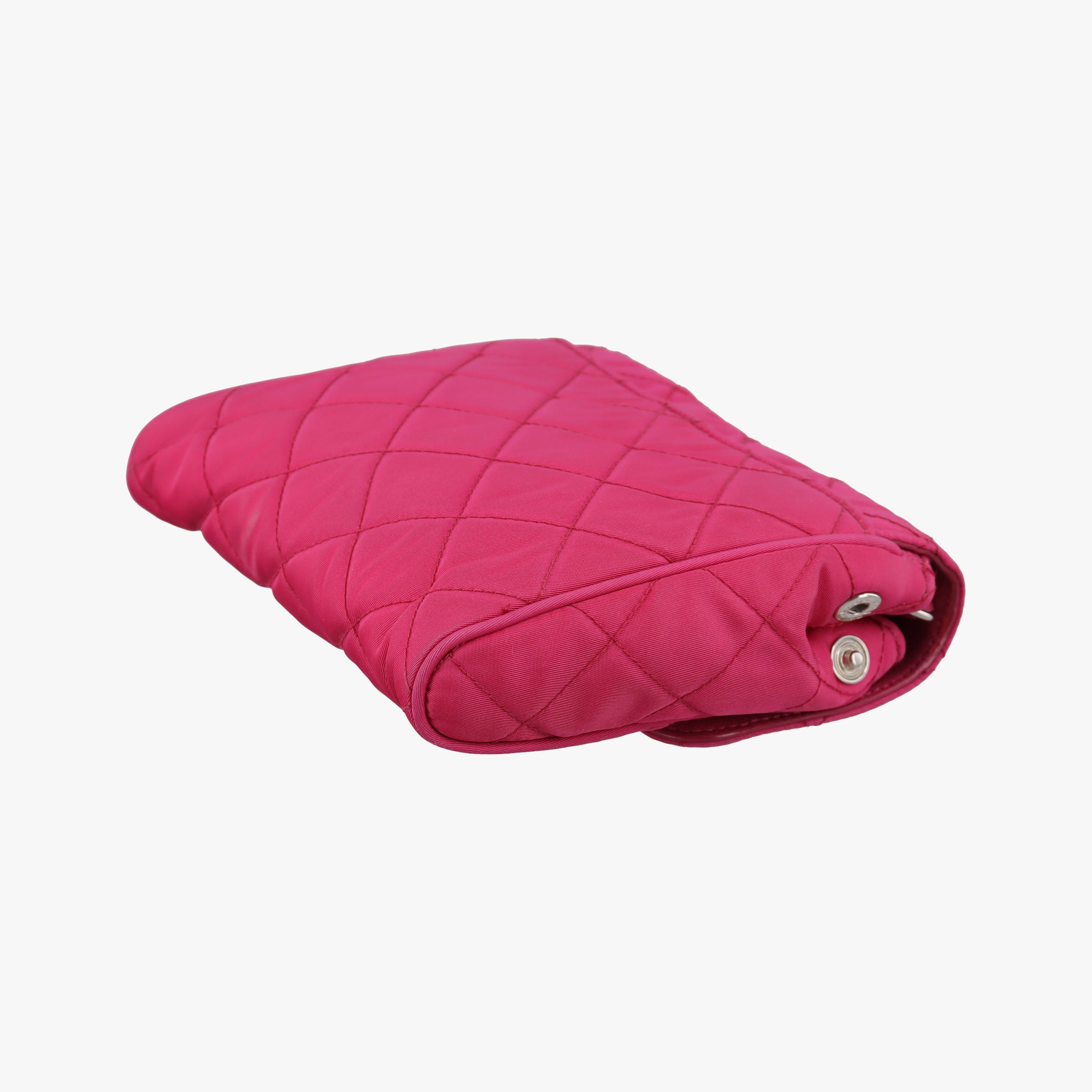 Pre-owned Prada Tessuto Nylon Quilted Impuntu Flap Rose nylon  shoulderbag | stylenewstar