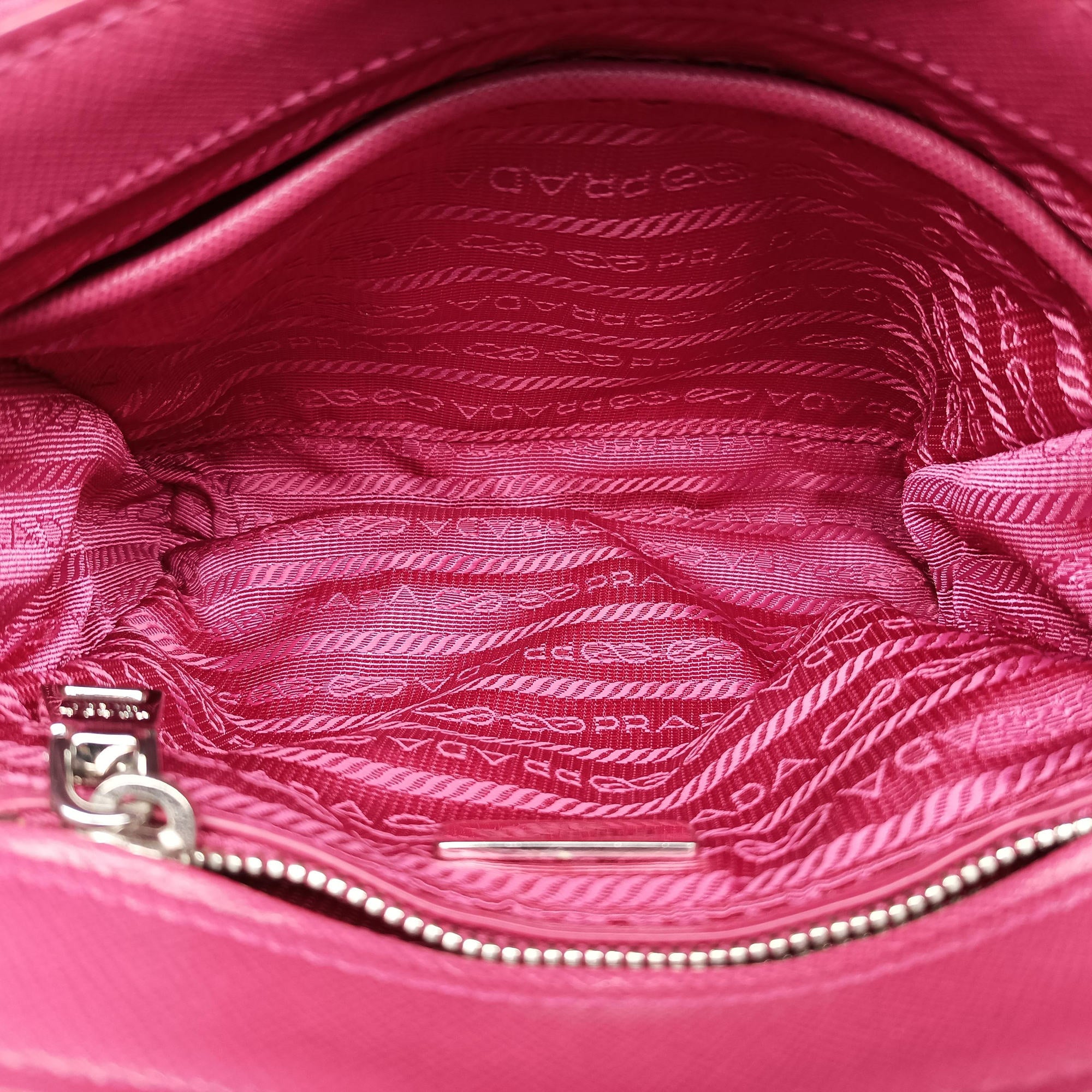Pre-owned Prada Tessuto Nylon Quilted Impuntu Flap Rose nylon  shoulderbag | stylenewstar