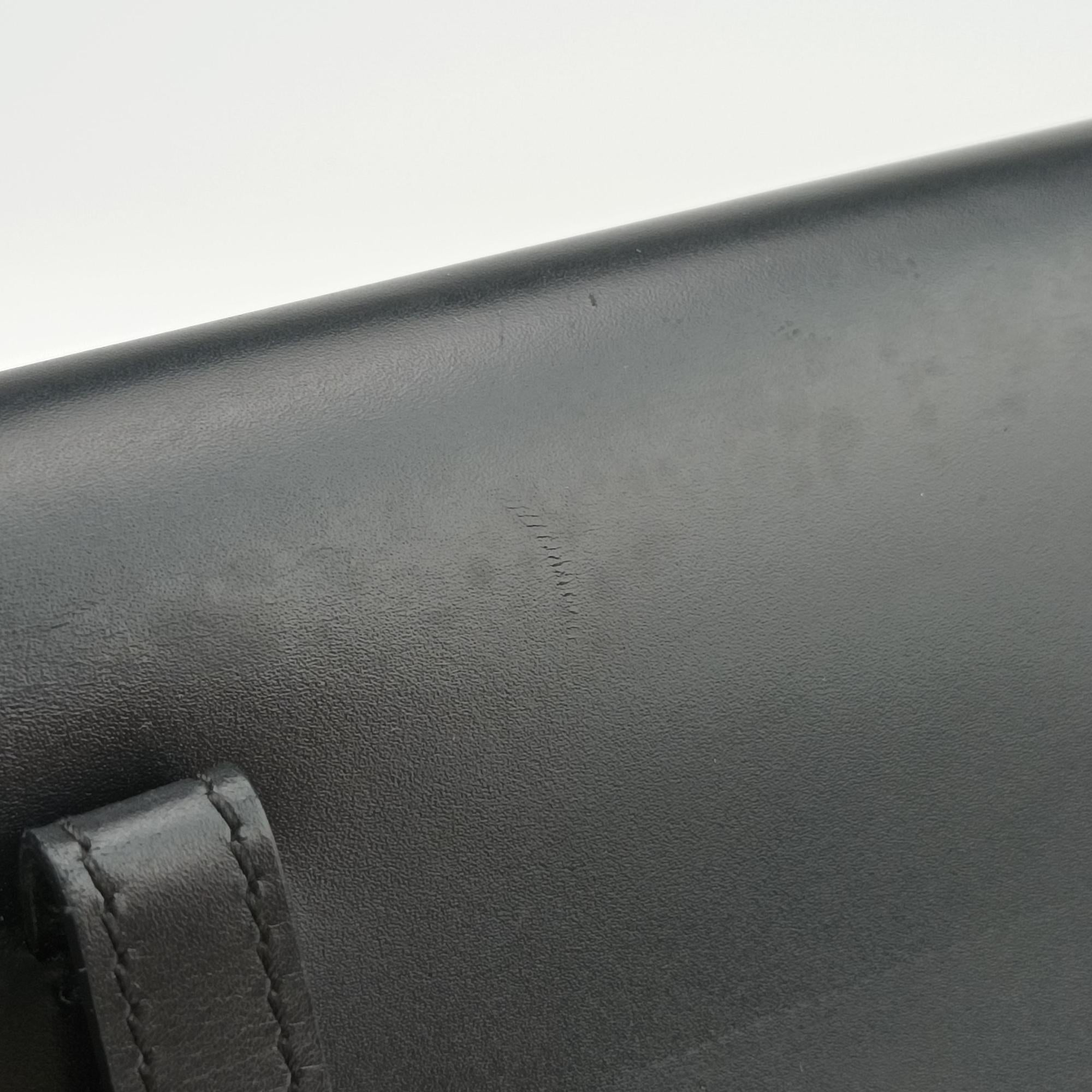 Pre-owned Burberry TB logo Black Leather  bum bag/waist bag | stylenewstar