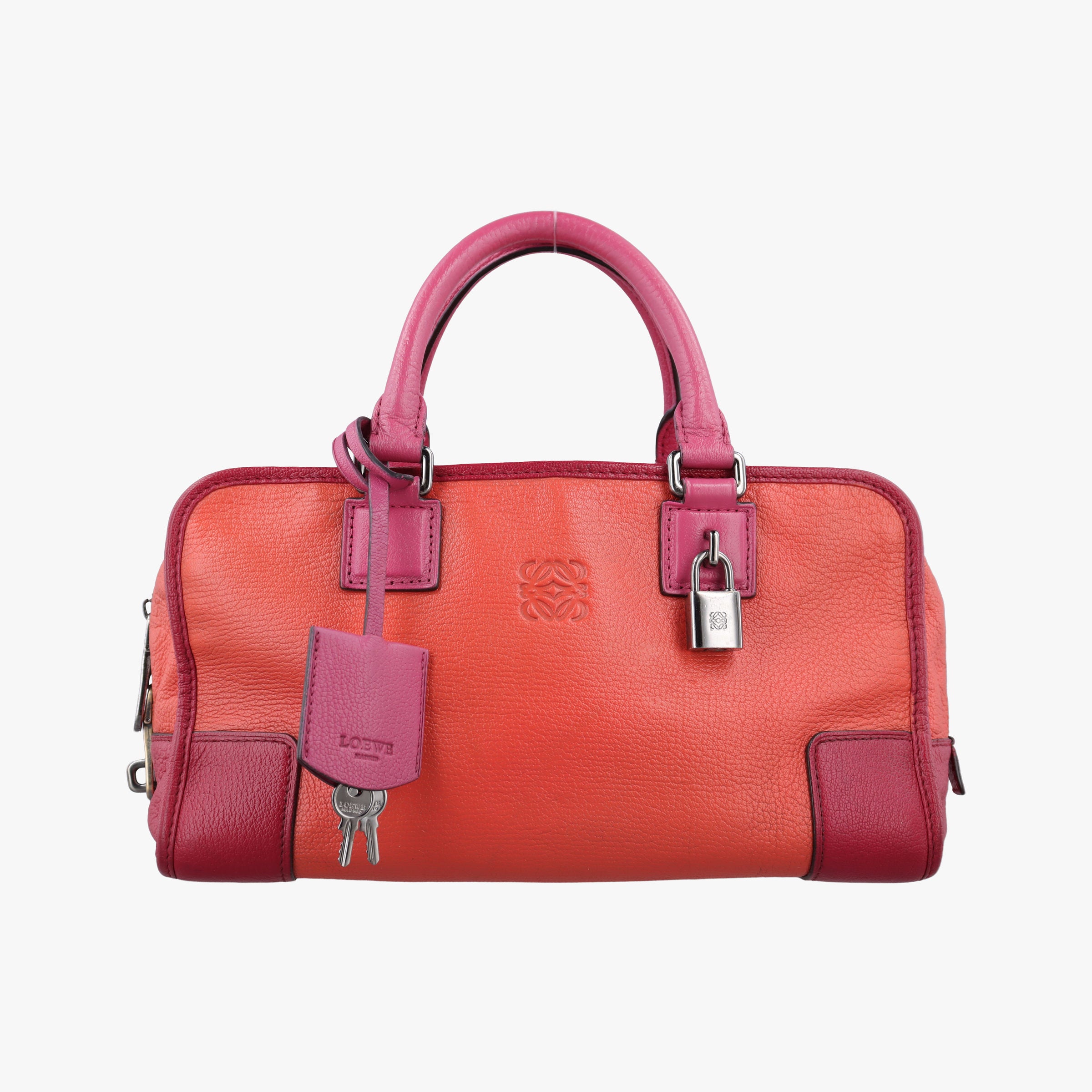 Secondhand Loewe Amazona 28 Orange × Multicolor Leather  handbag | stylenewstar