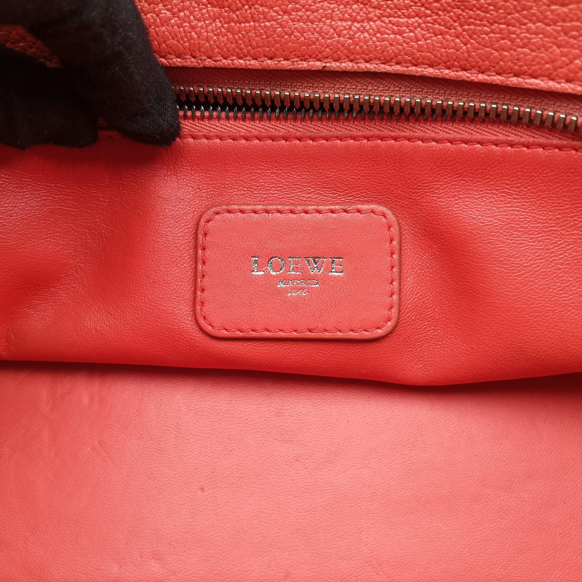 Secondhand Loewe Amazona 28 Orange × Multicolor Leather  handbag | stylenewstar