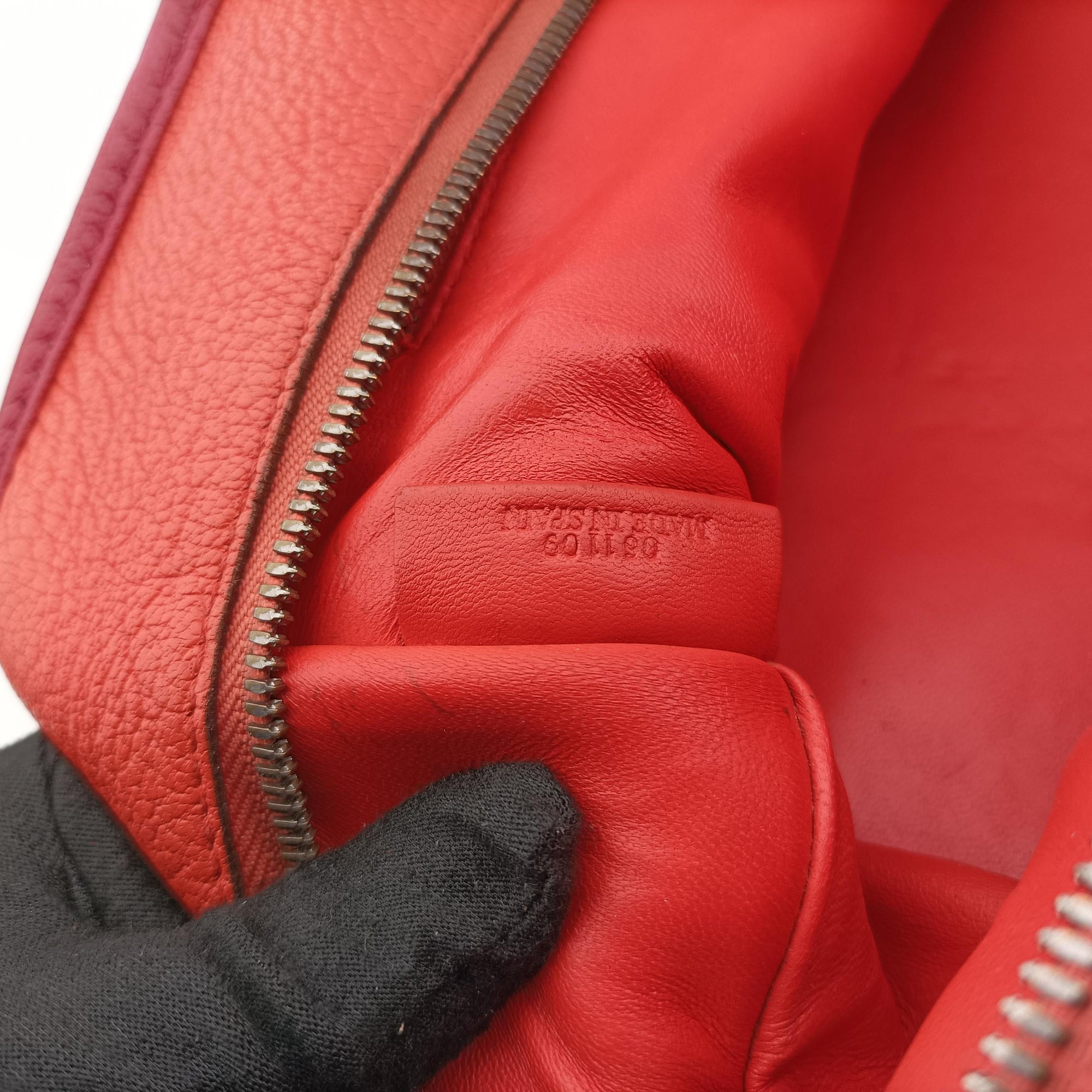 Secondhand Loewe Amazona 28 Orange × Multicolor Leather  handbag | stylenewstar