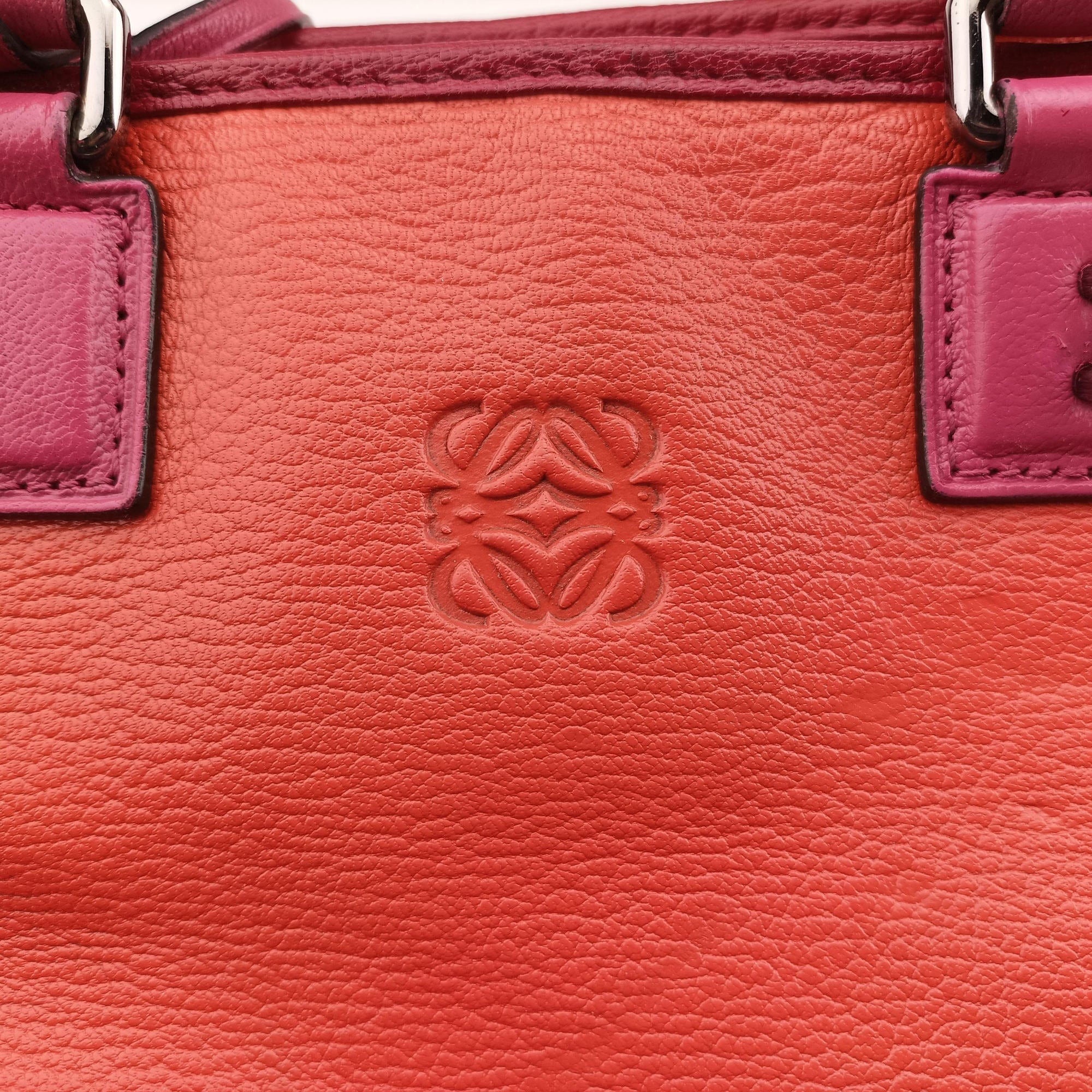 Secondhand Loewe Amazona 28 Orange × Multicolor Leather  handbag | stylenewstar