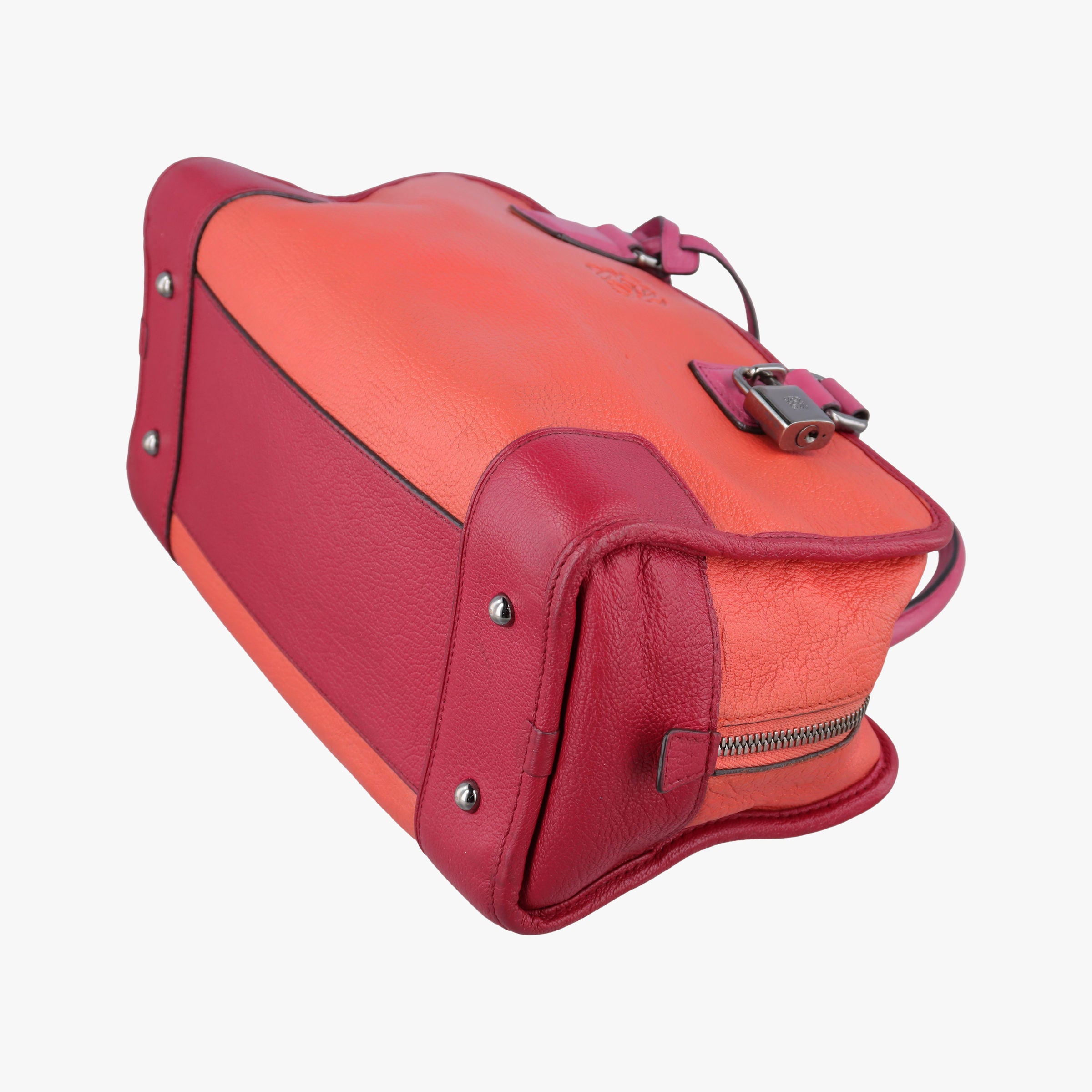 Secondhand Loewe Amazona 28 Orange × Multicolor Leather  handbag | stylenewstar